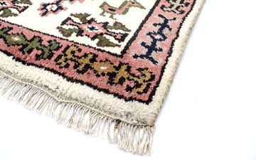 Wollteppich Kazak Teppich handgeknüpft beige, morgenland, rechteckig, Höhe: 10 mm