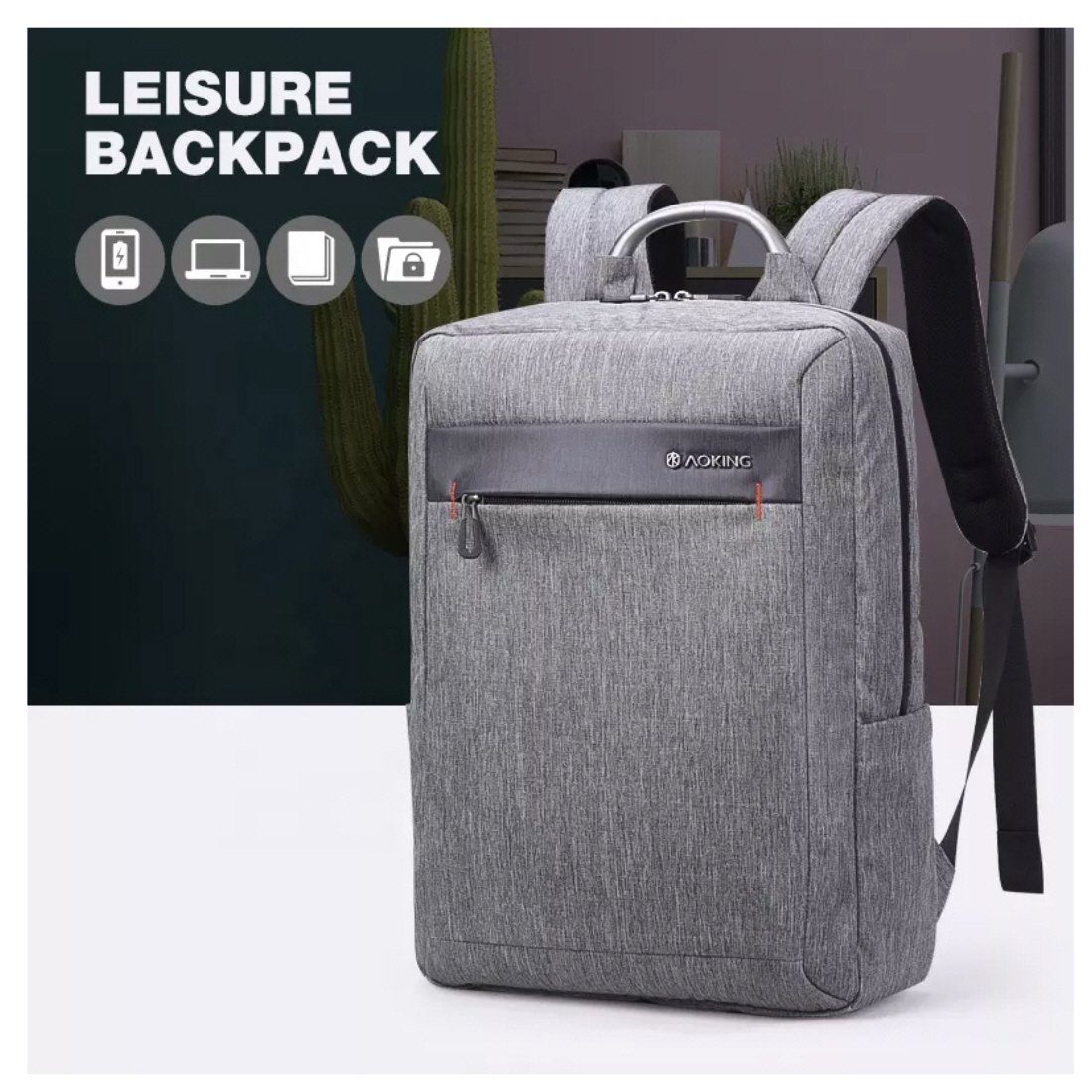 Aoking Laptoprucksack Businessrucksack, Reiserucksack, Handgepäck (grau), günstig online kaufen