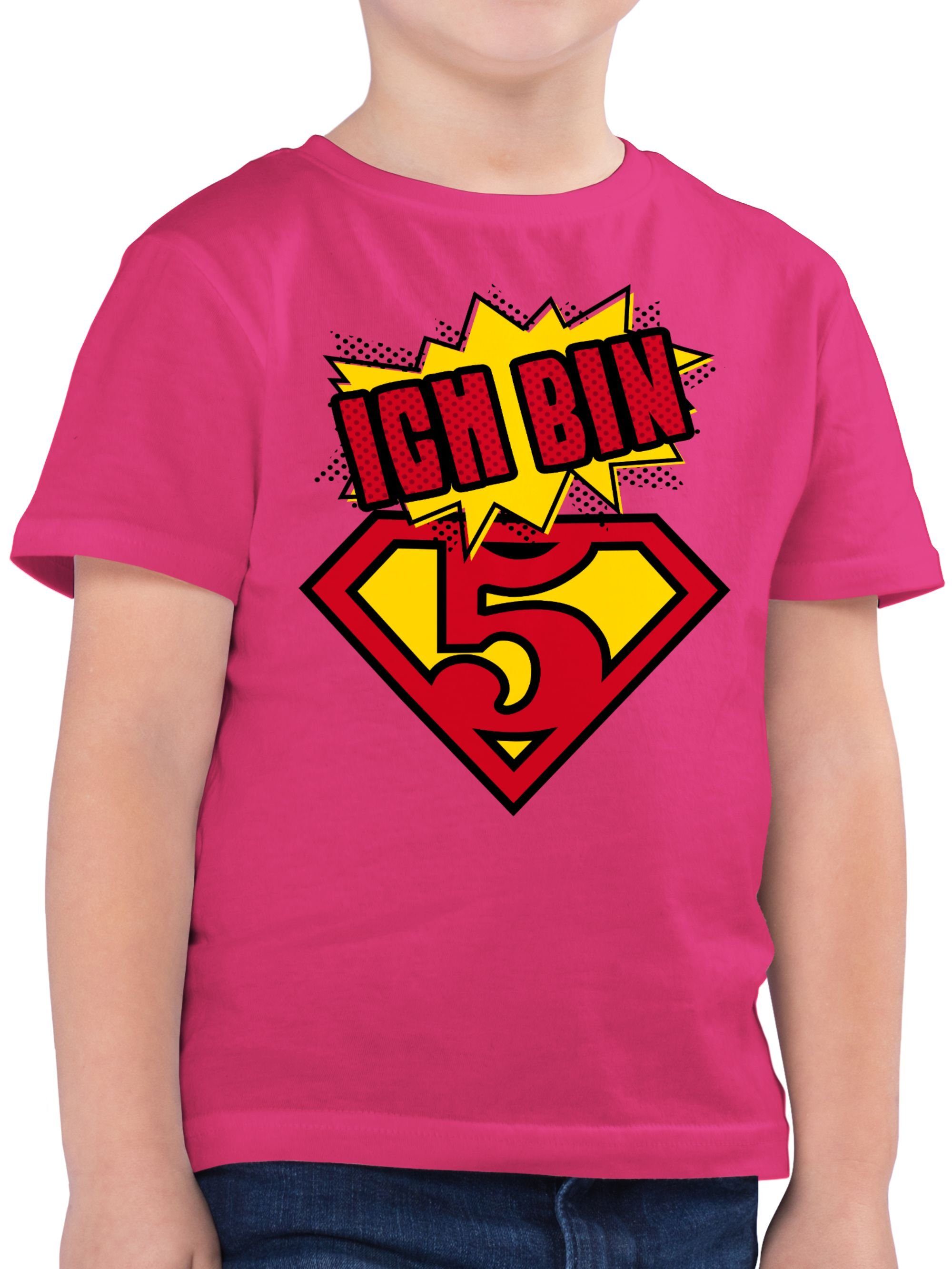 Kinder Kids (Gr. 92 - 146) Shirtracer T-Shirt Ich bin fünf Superheld - 5. Geburtstag - Jungen Kinder T-Shirt