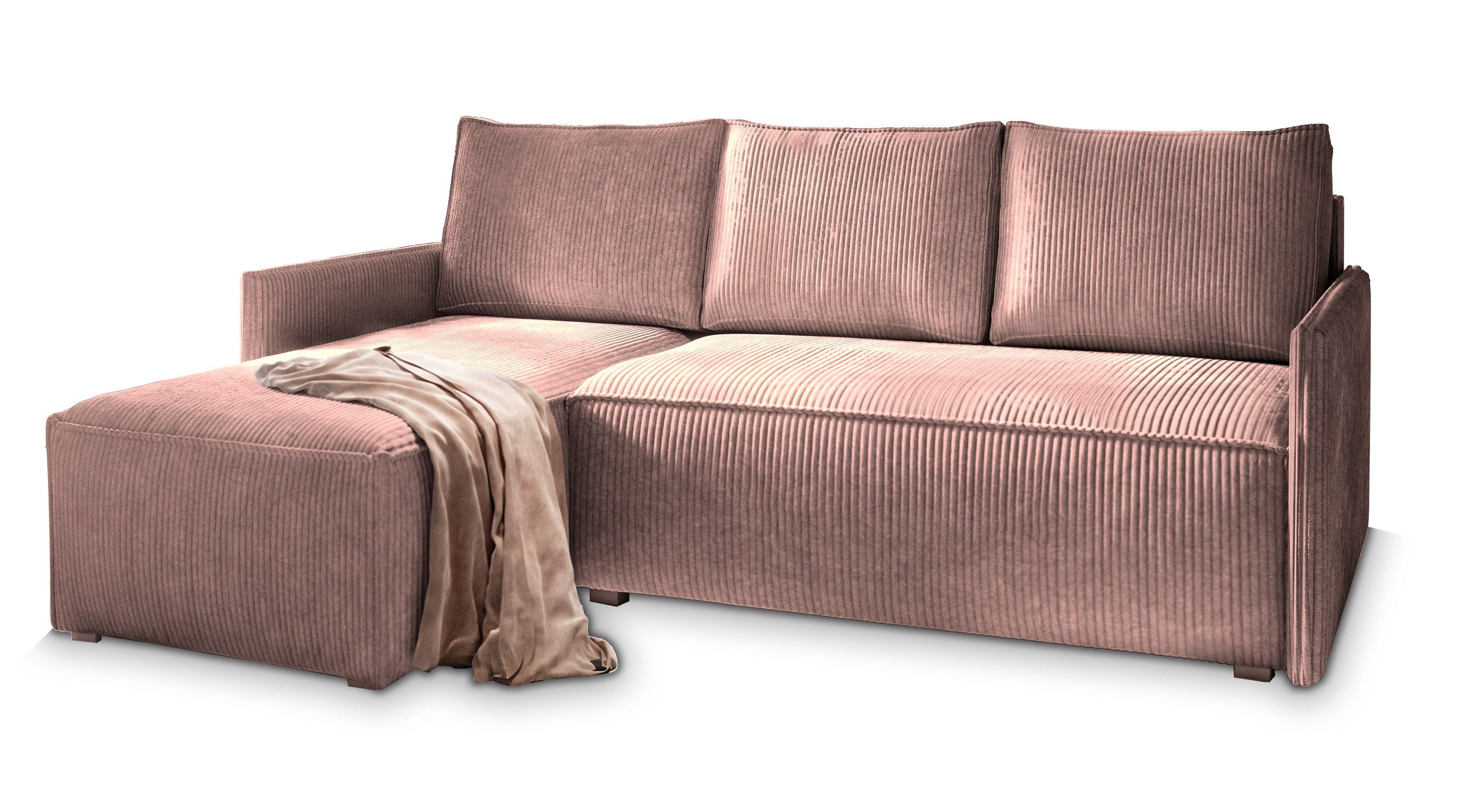 Masseno Ecksofa PERUSI mit Schlaffunktion L-Form, Sofa mit Bettkasten günstig online kaufen