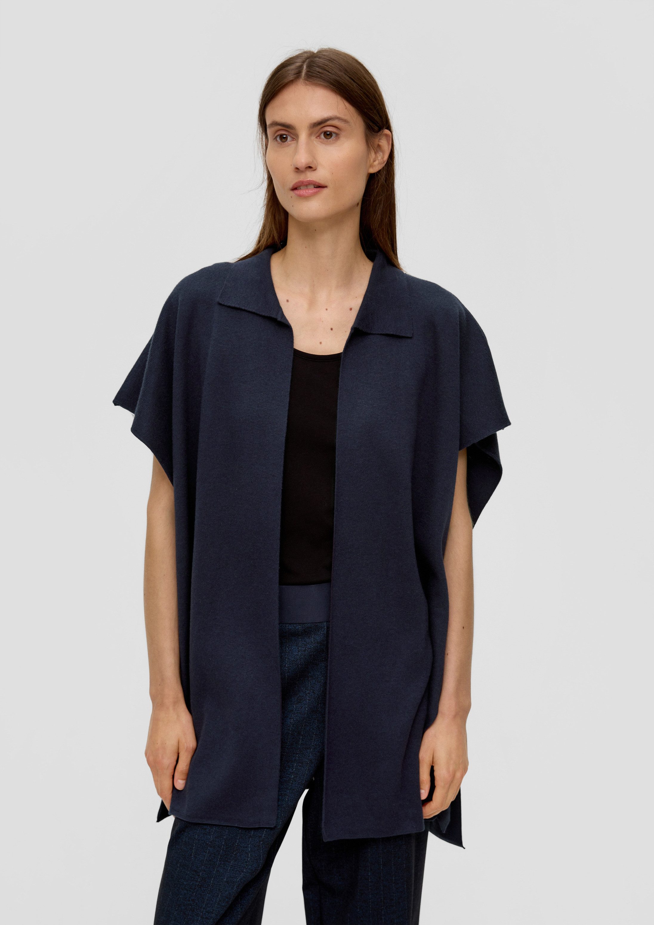 s.Oliver Poncho Indoor-Poncho Strickponcho aus Viskosemix
