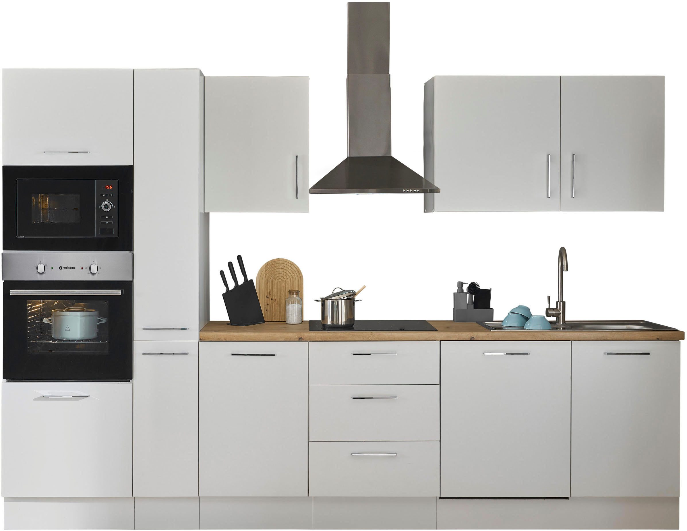 BASIC by Balculina Küchenzeile Turin, Breite 310 cm, wahlweise mit E-Geräte günstig online kaufen