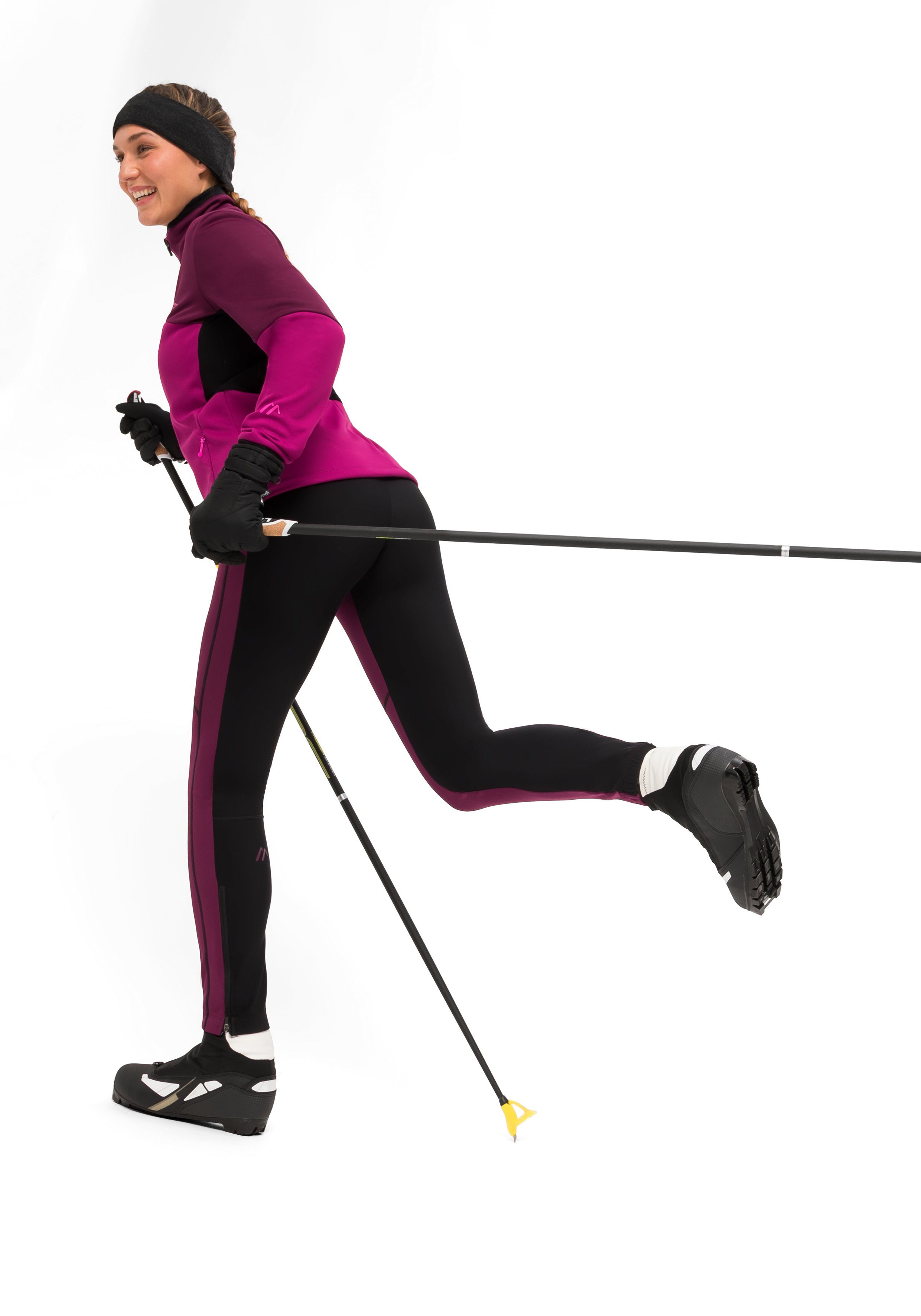 4-Wege-Stretch, magenta Damen Maier Skihose Skitourenhose Langlaufhose, 2.0W Sports TelfsTight
