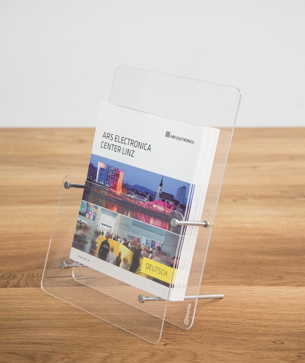 Acrylglas »Tokio« Tisch-Prospekthalter Indisplay® A5 Zeitungsständer DIN