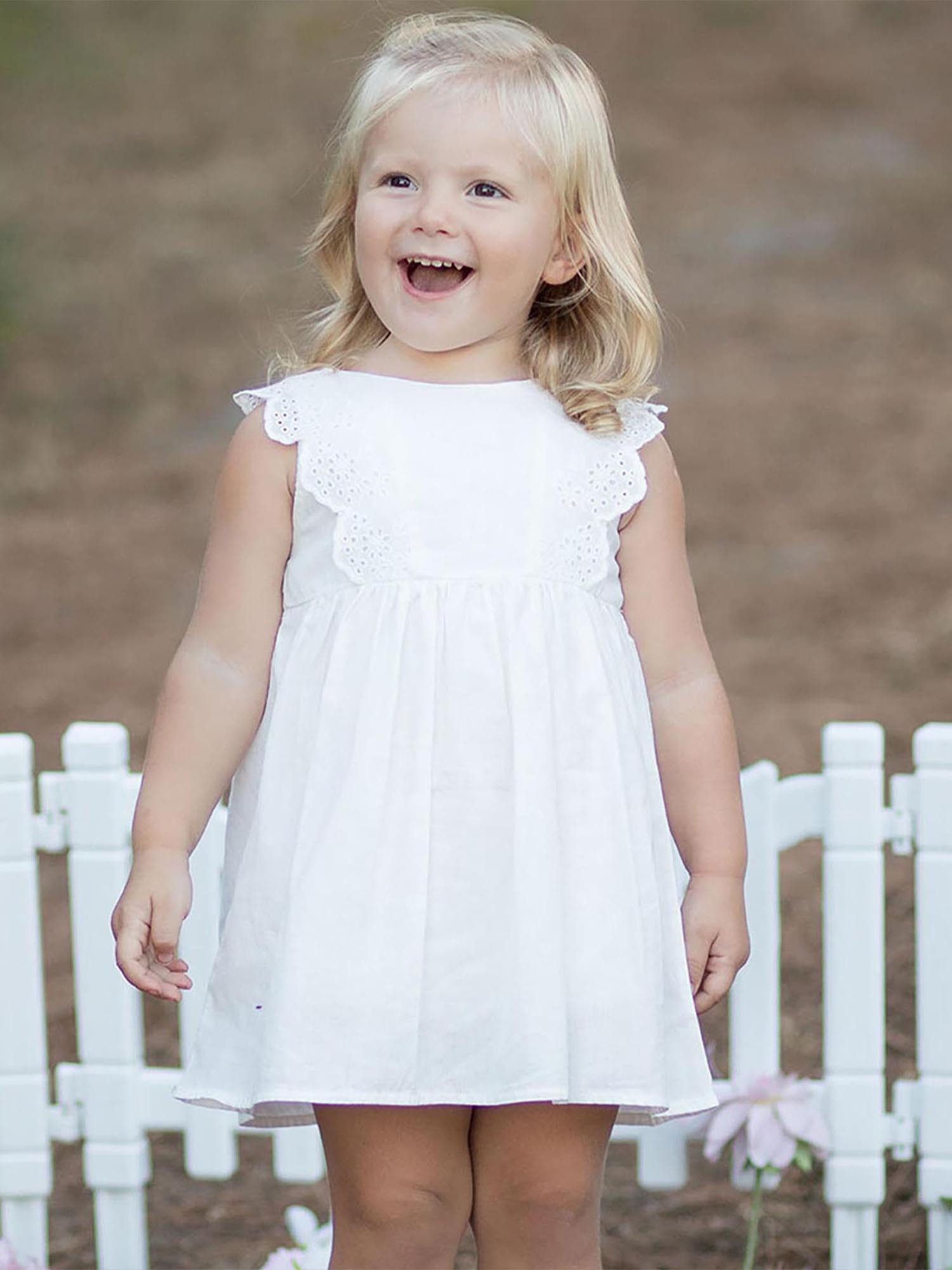 OrganicEra Sommerkleid Ärmelloses Kinder Kleid Voile mit Wellenkante, Bio (Einzelstück, 1-tlg) GOTS-zertifiziert