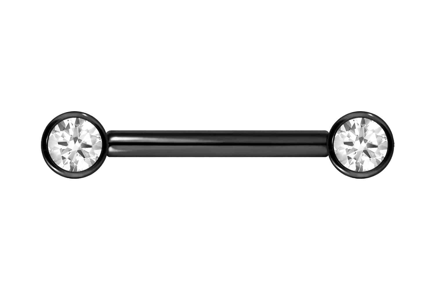 PIERCINGLINE Brustwarzenpiercing Titan Barbell mit Push Fit KRISTALL (Barbe günstig online kaufen