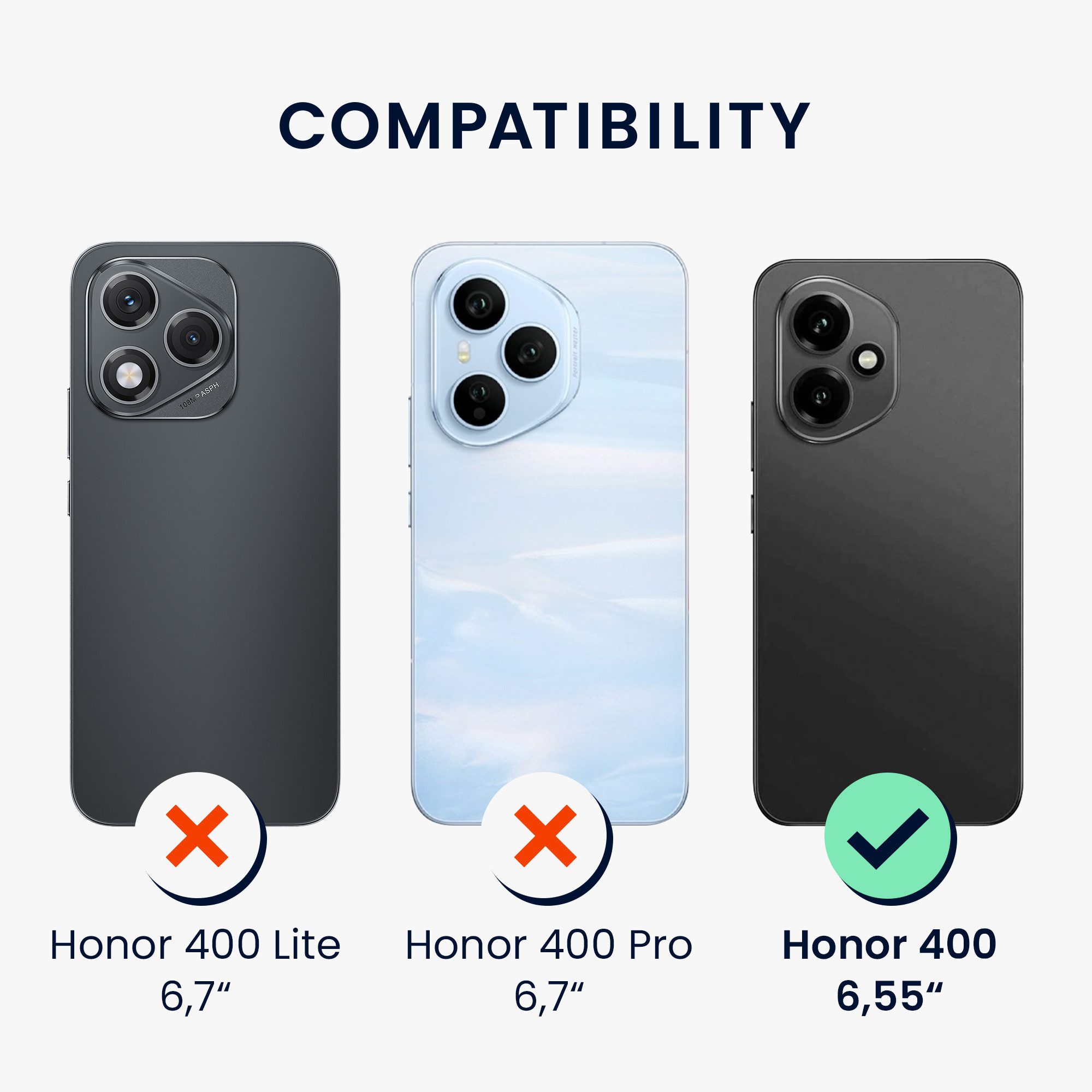 kwmobile Smartphone-Hülle Hülle für HONOR 400, Backcover Silikon - Soft Handyhülle - Handy Case in Schwarz matt