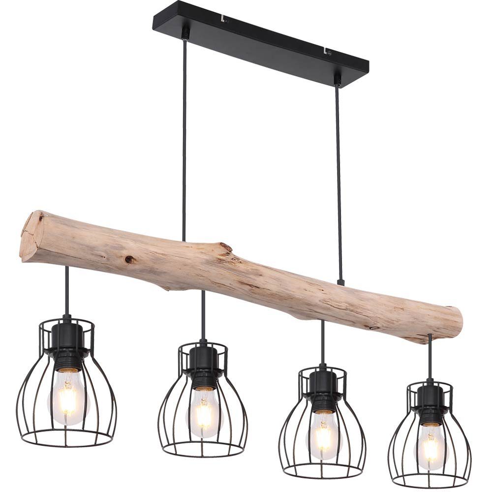 Hängeleuchte, Holz mit Design Leuchtmittel nicht inklusive, Lampenschirmen Gitter etc-shop Hängeleuchte