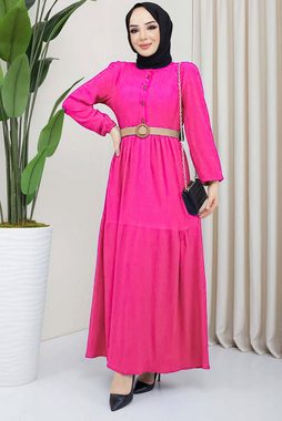 Modabout Maxikleid Langes Kleider Abaya Hijab Kleid Damen - NELB0007D0051PMB (1-tlg)