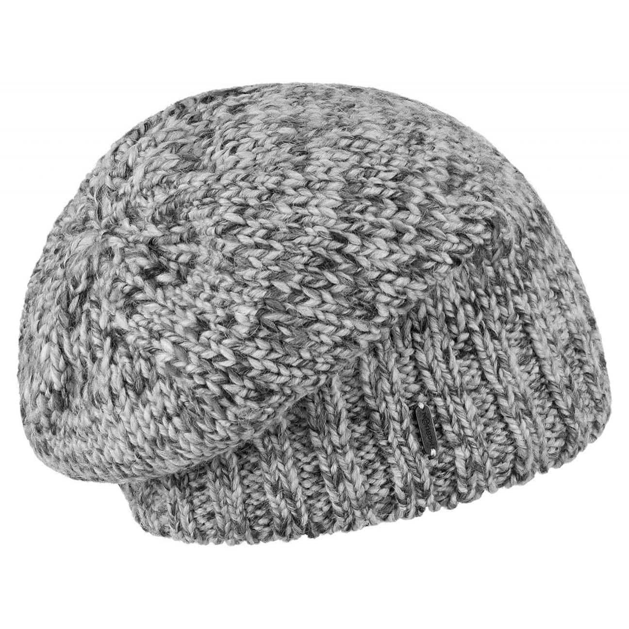 in Beanie (1-St) McBurn Strickmütze Italy Made grau Oversize,