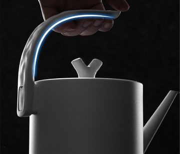 leben Wasserkocher Smart Wasserkocher Teezubereiter 1,0 Liter, 7 Stufen, Warmhalten, Edelstahl-Wasserkocher, superschnell kochend, mattschwarz