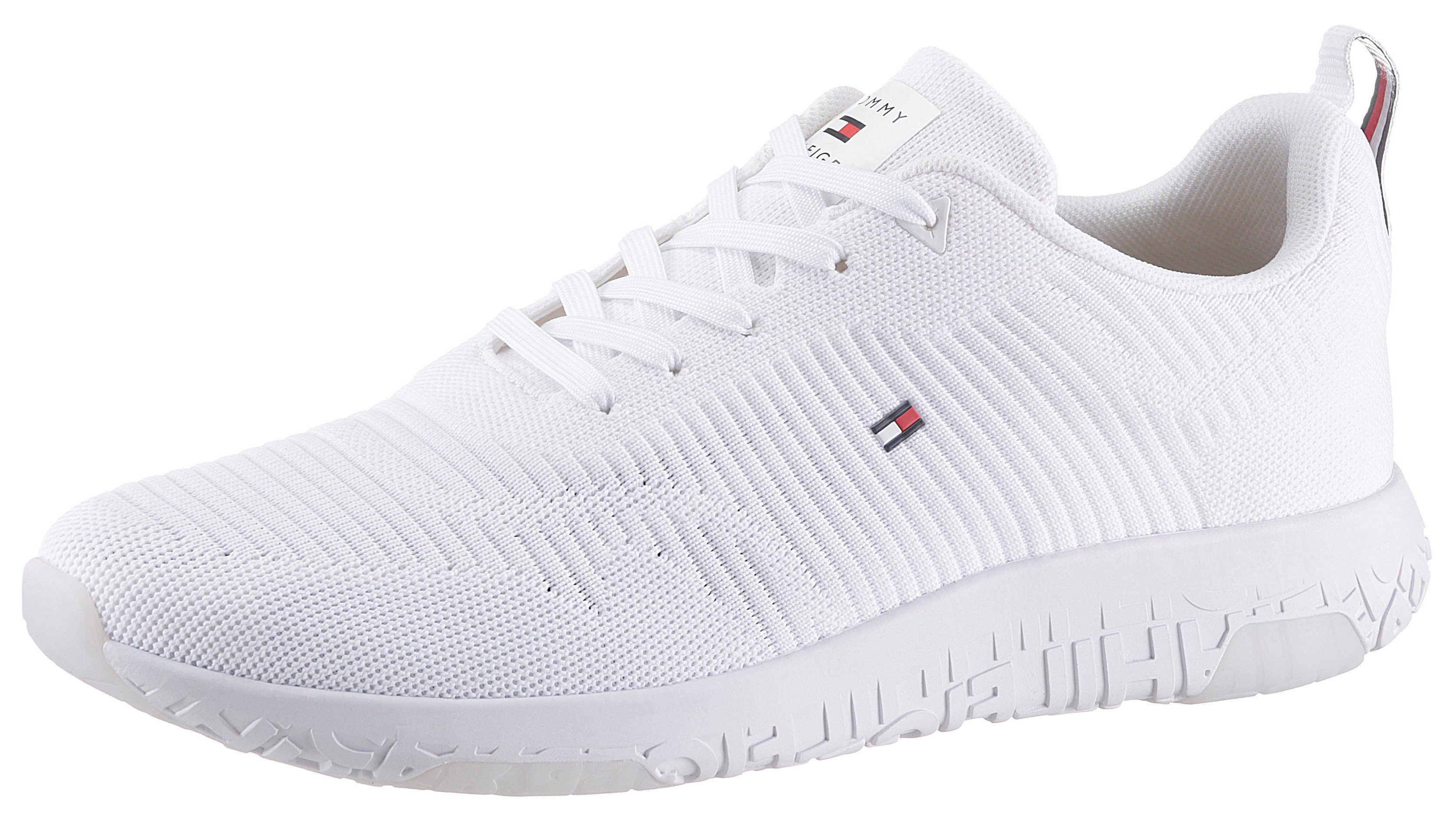 Tommy Hilfiger CORPORATE KNIT RIB RUNNER Sneaker mit seitlicher Logoflagge, Freizeitschuh, Halbschuh, Schnürschuh