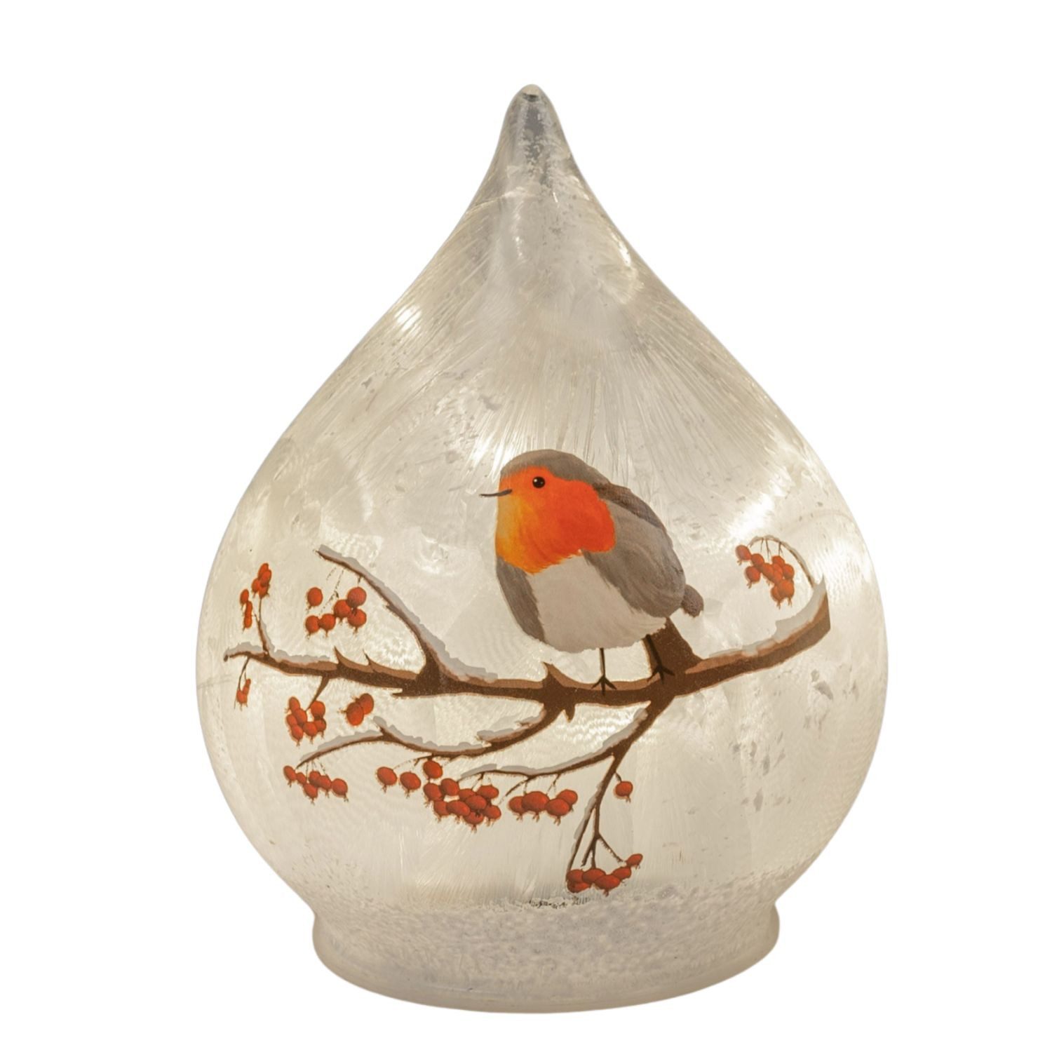 formano LED Dekoobjekt Wintervogel, LED, Drehend, mit Timerfunktio, Weiß, Vogelmotiv, H: 15cm