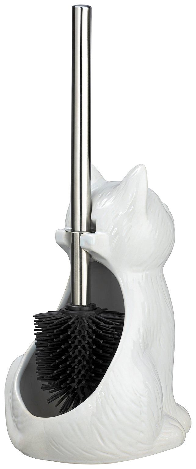 Keramik Cat (1-tlg), Weiß, WC-Garnitur WENKO