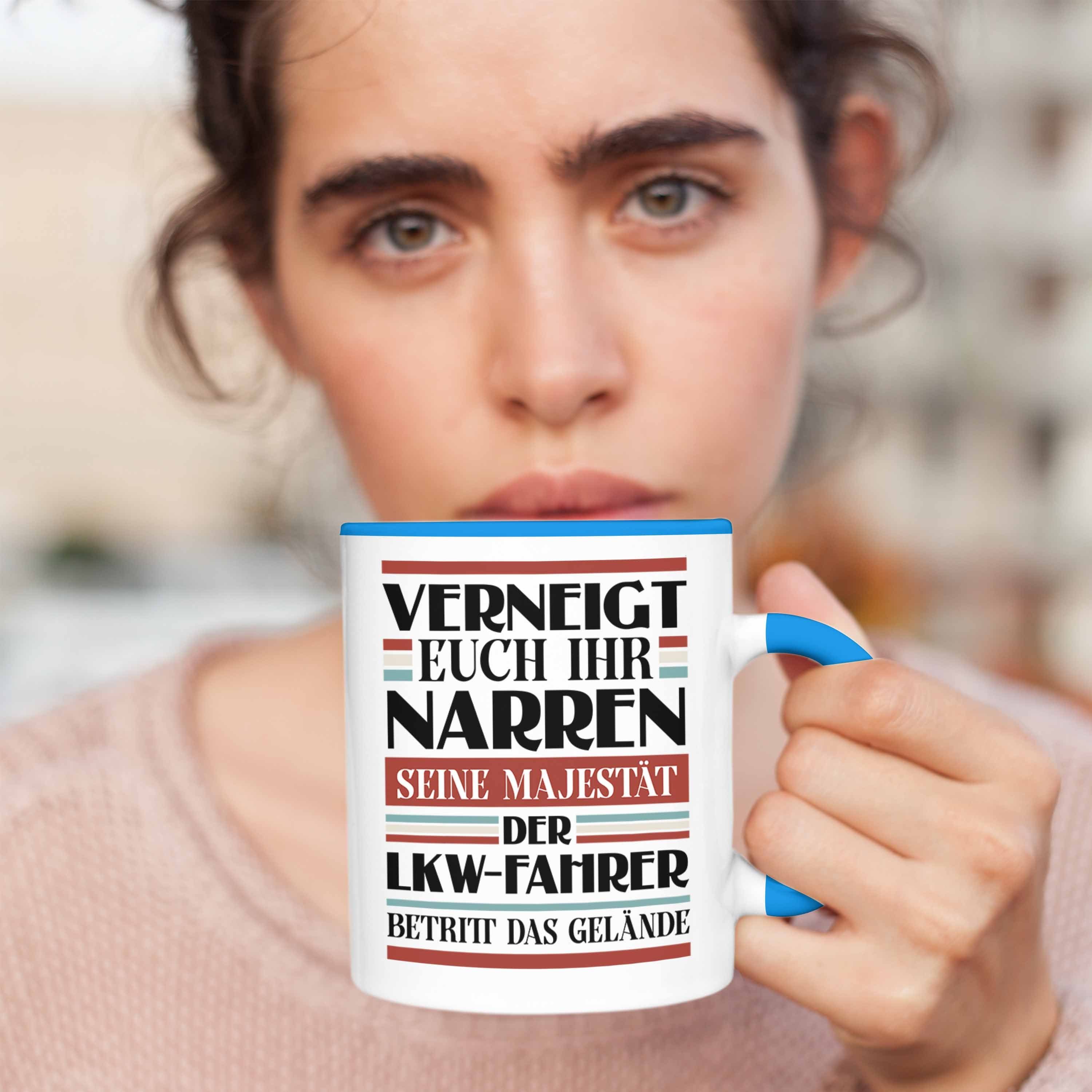 Spruch Mann Geschenk Geschenkidee - Geschenke Blau Lustig Tassen Fahrer Tasse LKW Lkwfahrer mit Zubehör Tasse Trendation Trendation