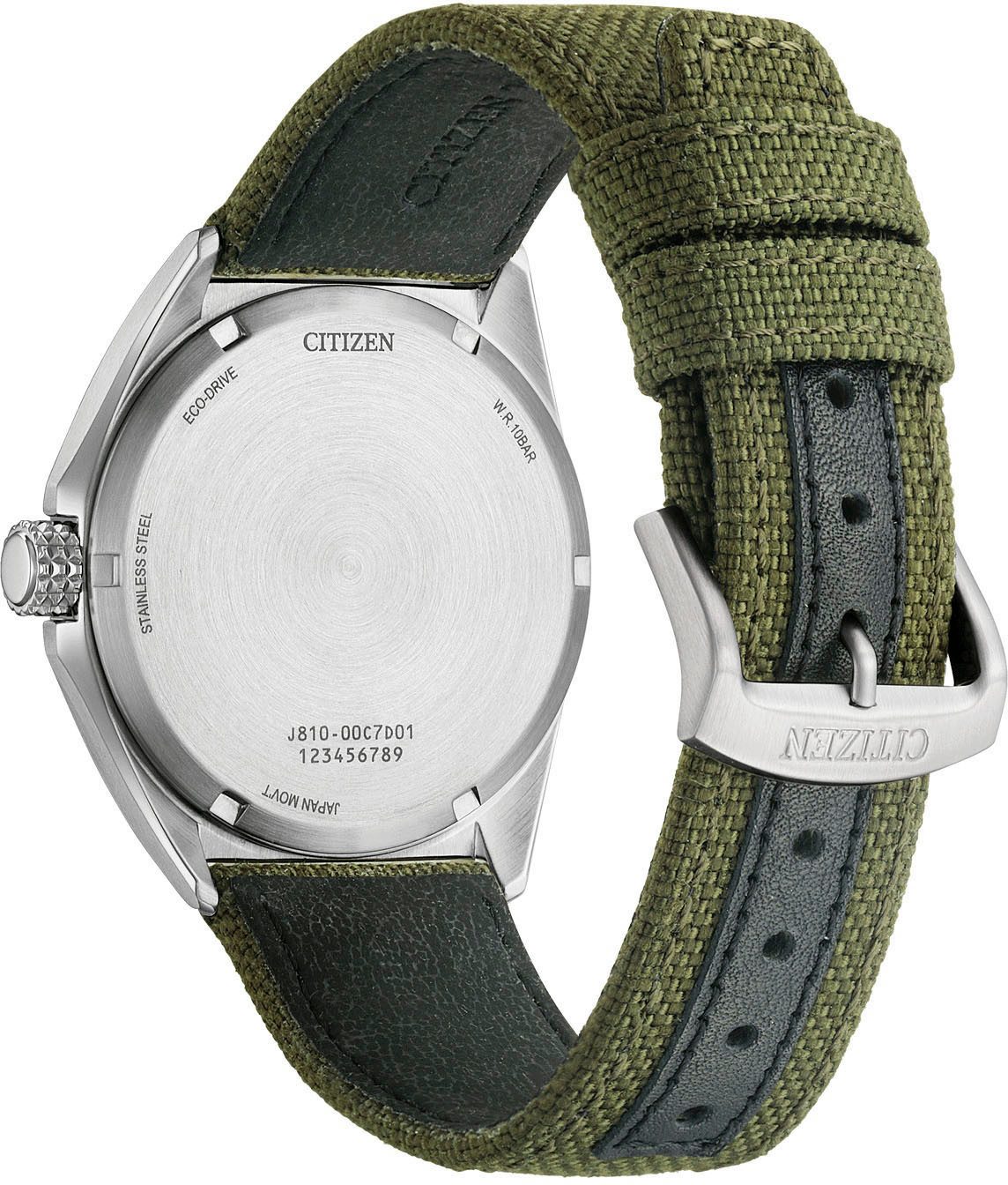 Citizen Solaruhr AW1571-09A, Armbanduhr, Herrenuhr, analog, Tag, Batterie-Entladungsanzeige