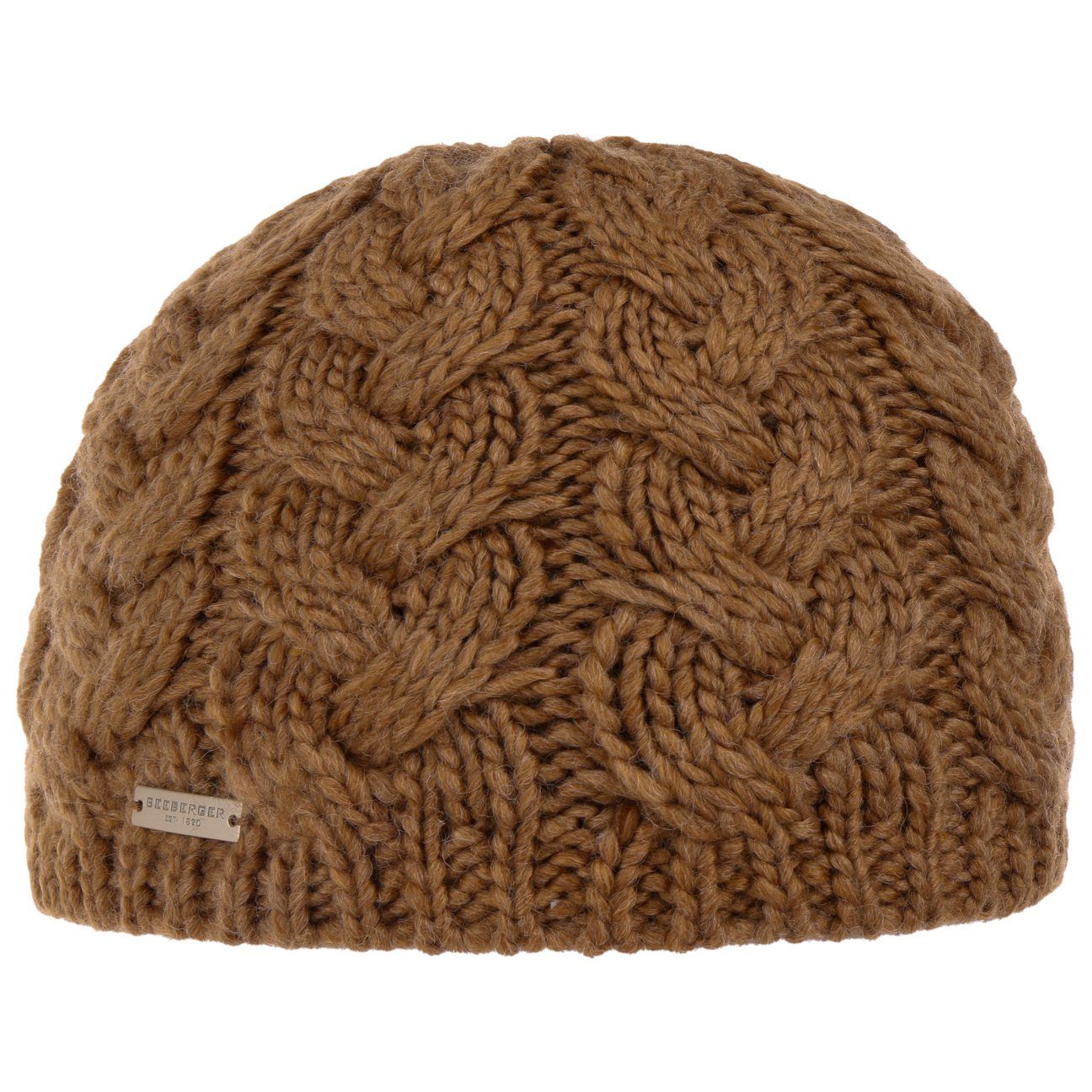 Seeberger Beanie (1-St) Beanie mit Futter hellbraun