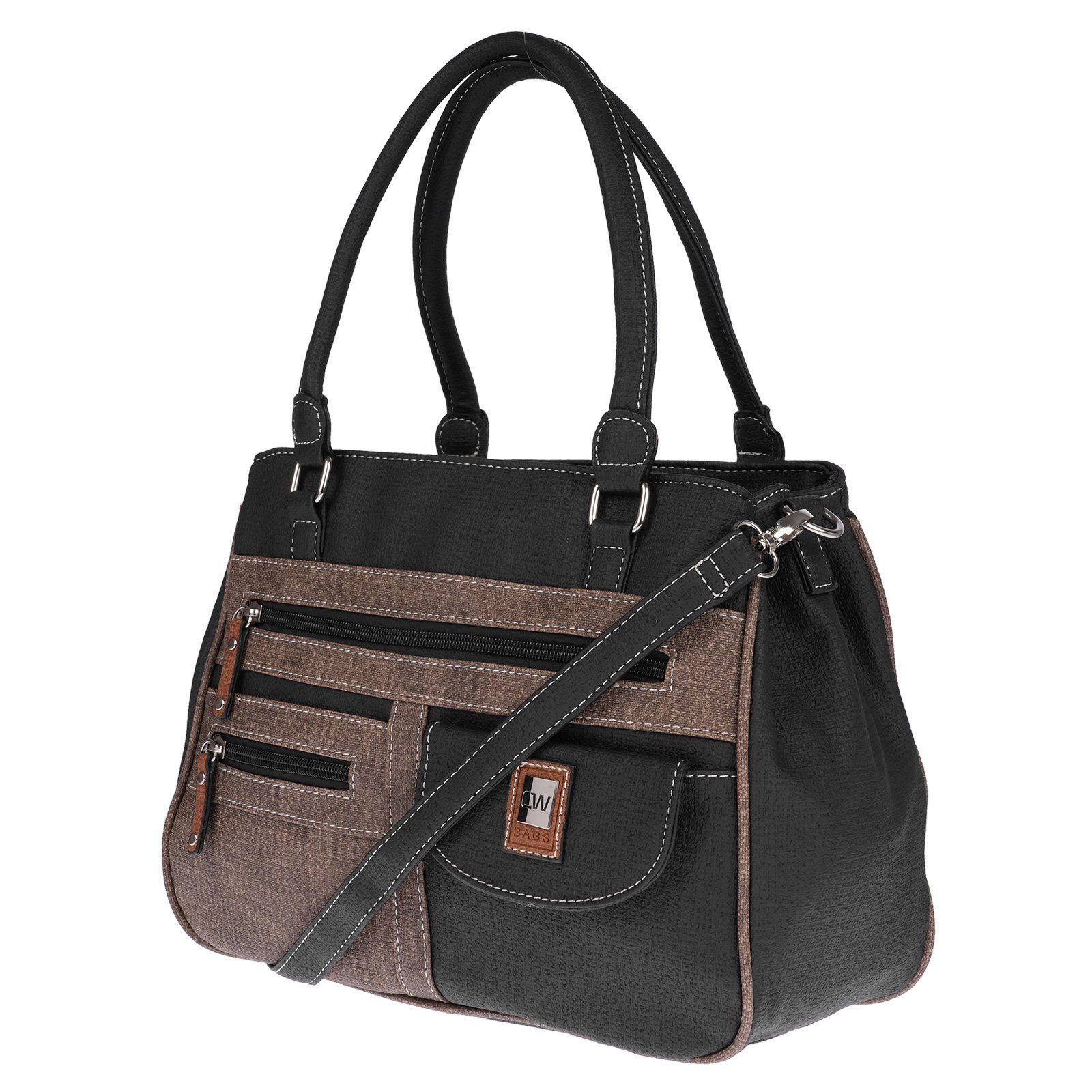 Christian Wippermann Henkeltasche Große Damen Tasche Umhängetasche Schultertasche (1 tlg), Henkeltasche
