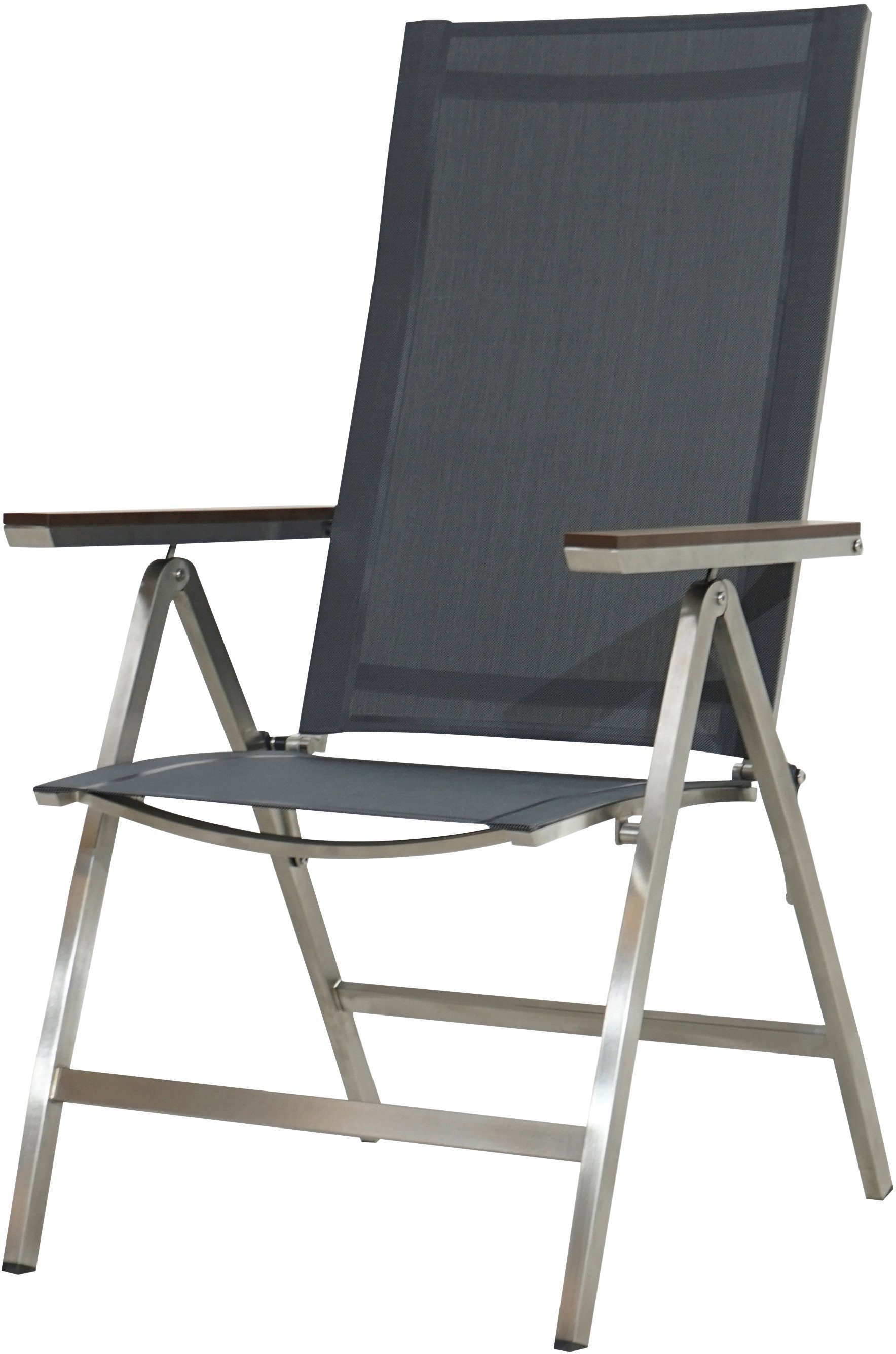 PLOSS Gartensessel »Hudson«, Edelstahl/Textil, verstellbar und klappbar