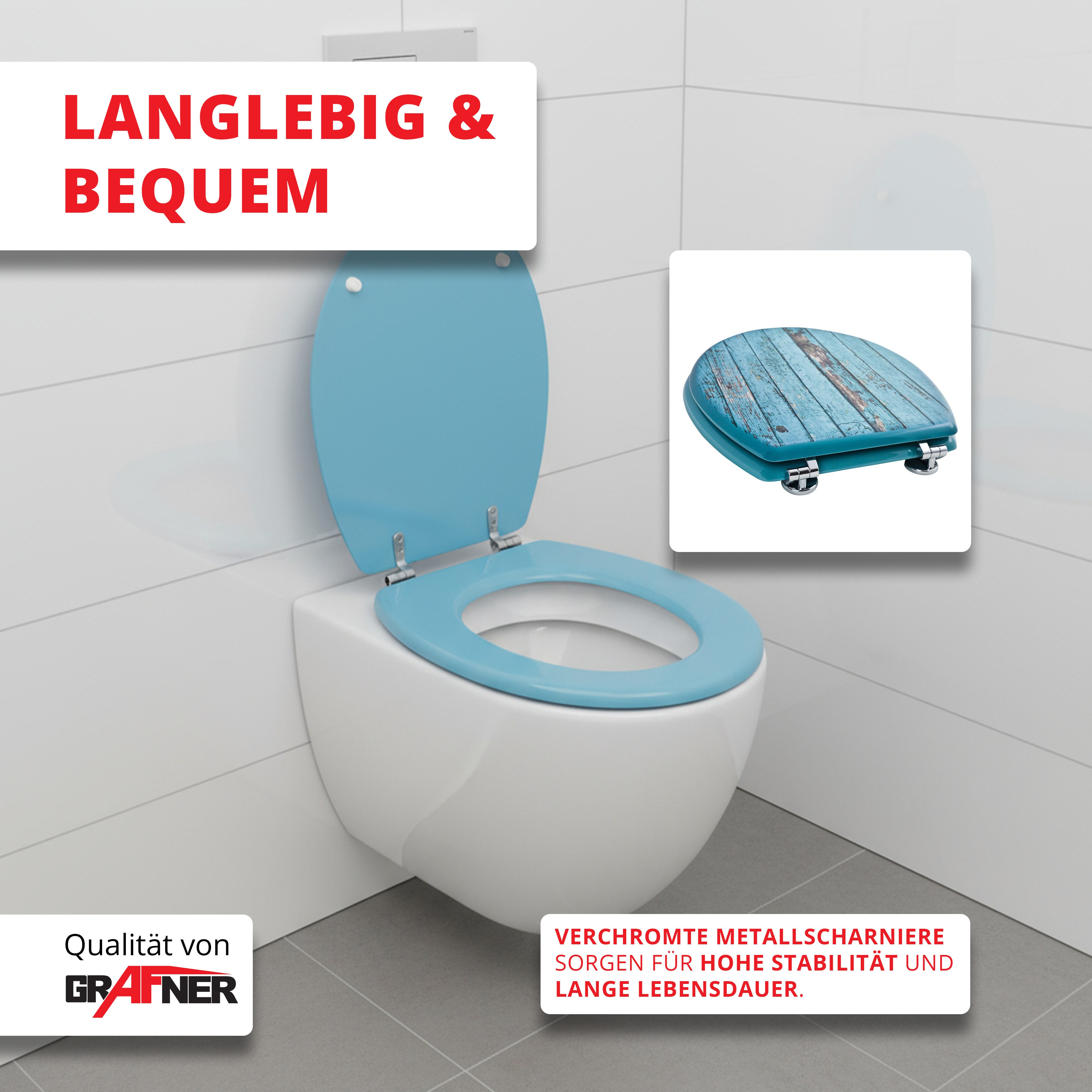 Grafner WC-Sitz Grafner WC Sitz aus MDF Toilettensitz verschiedene Motive – Bild 3 von 5