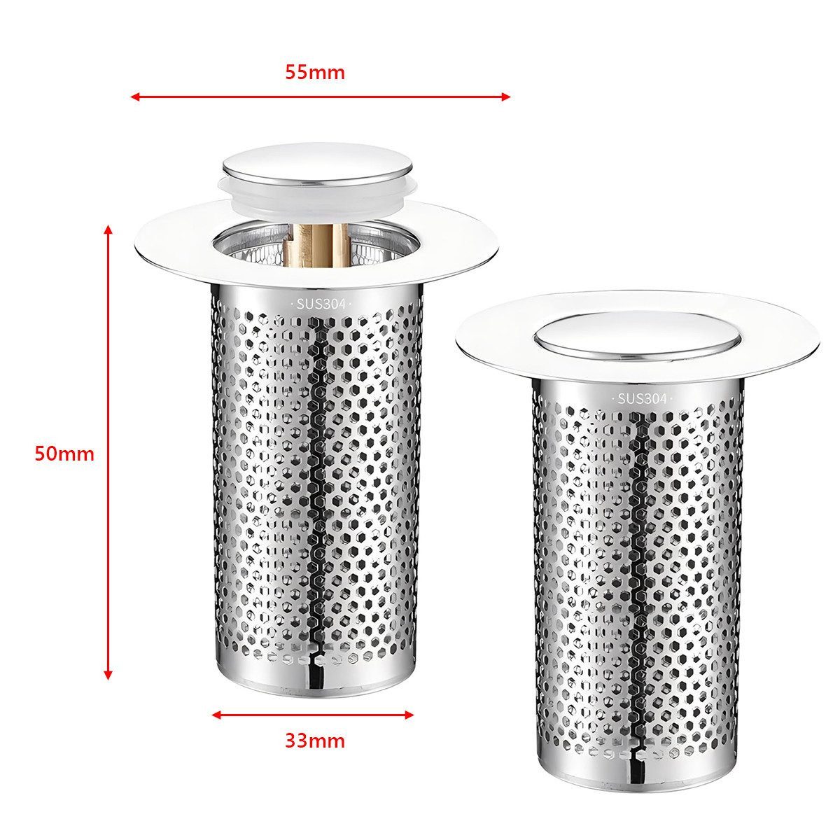 Welikera Waschbeckenstöpsel 2pcs Badezimmer-Waschbeckenstopper-Haarfänger,P günstig online kaufen
