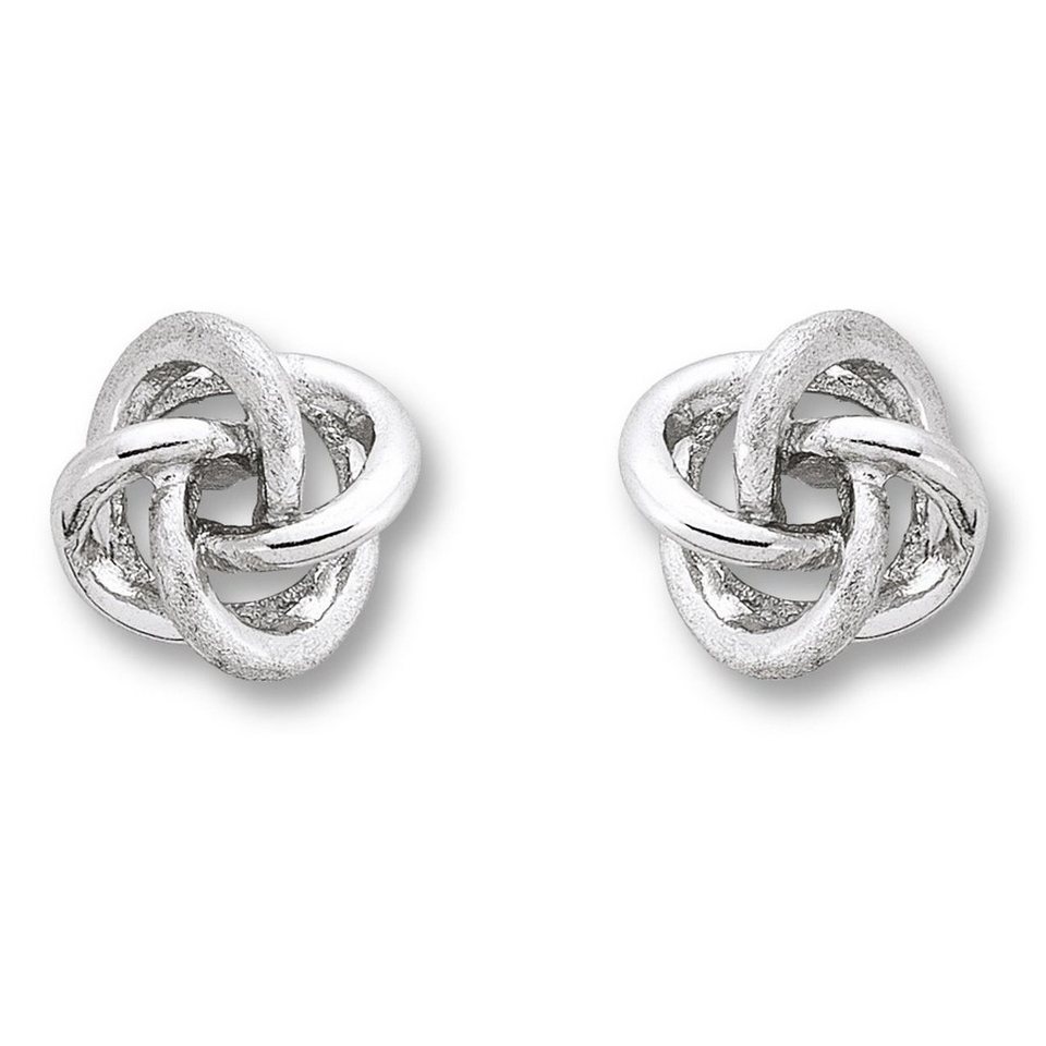 ONE ELEMENT Paar Ohrstecker Knoten Ohrringe Ohrstecker aus 925 Silber, Damen  Silber Schmuck Knoten, Breite : 7,40 mm - Höhe : 7,40 mm