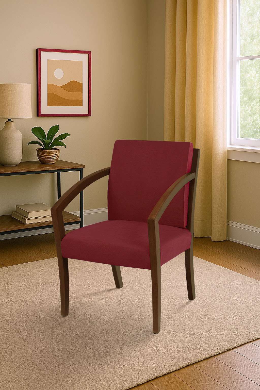 Home affaire Esszimmerstuhl G98 George Armlehnstuhl, Sessel, in 3 Gestellfarben Made in Italy (1 St), Extra-confort, Fleckenabweisendes Gewebe, Massivholz