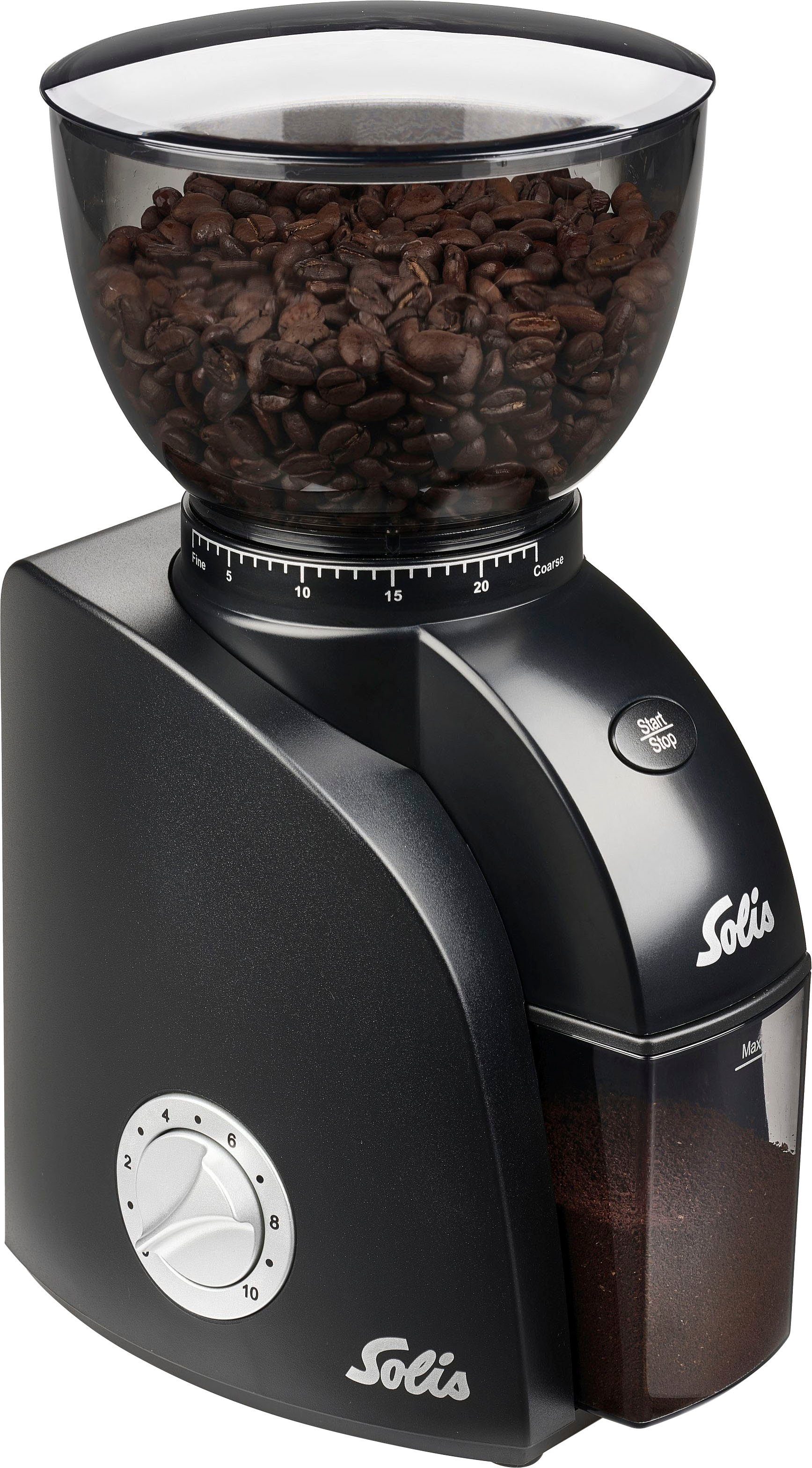 SOLIS OF SWITZERLAND Kaffeemühle Scala Zero Static, 135 W, Kegelmahlwerk, 300 g Bohnenbehälter