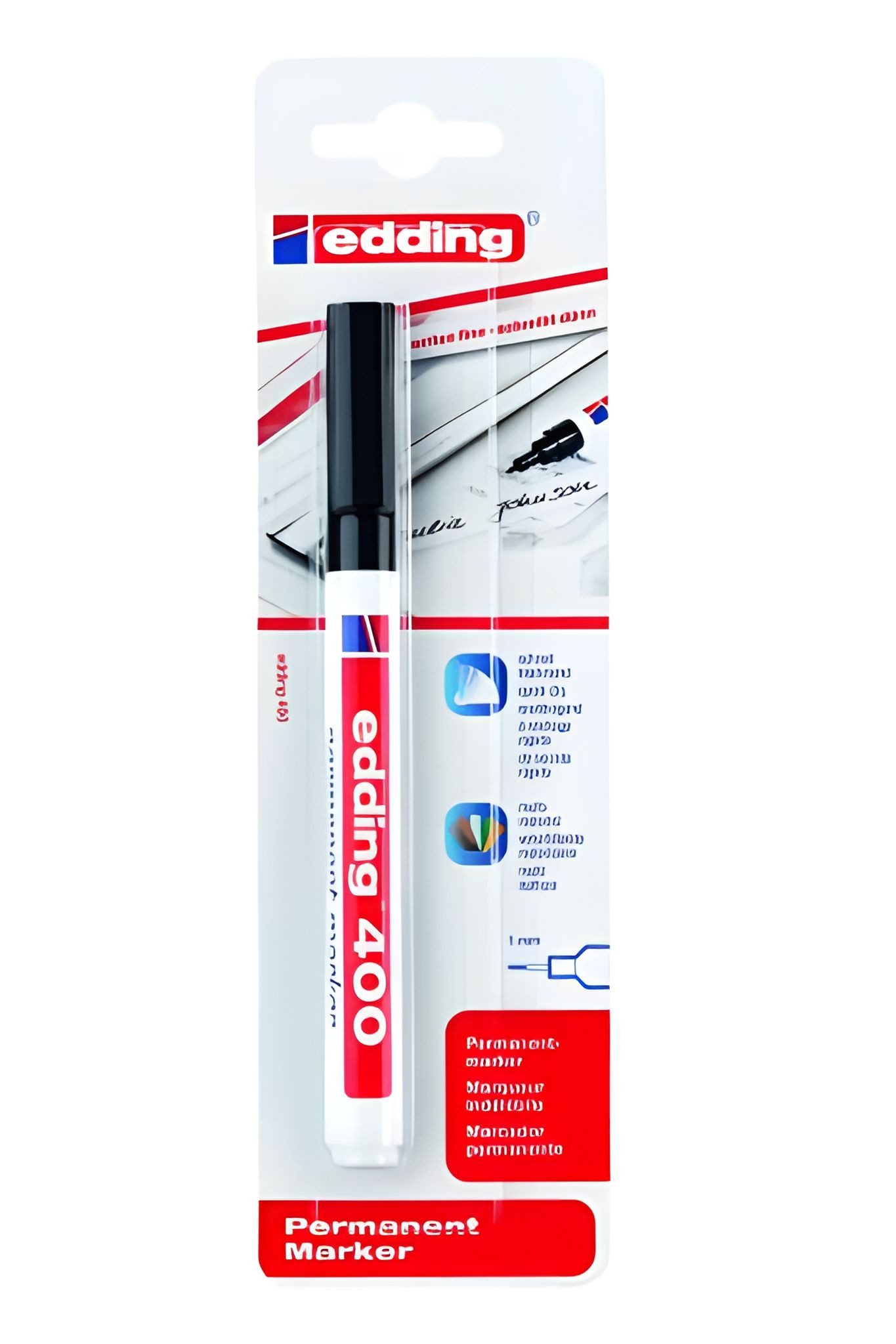 edding Marker Edding Permanentmarker 400 1er-Blister schwarz