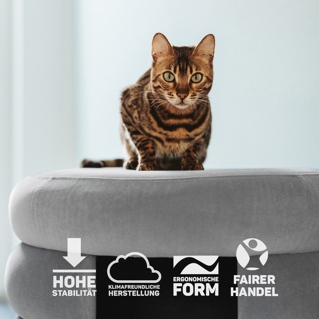 Canadian Cat Company Tierbett Design Katzenbett Choupette, Katzenhöhle, ca. 58 x 58 x 59 cm