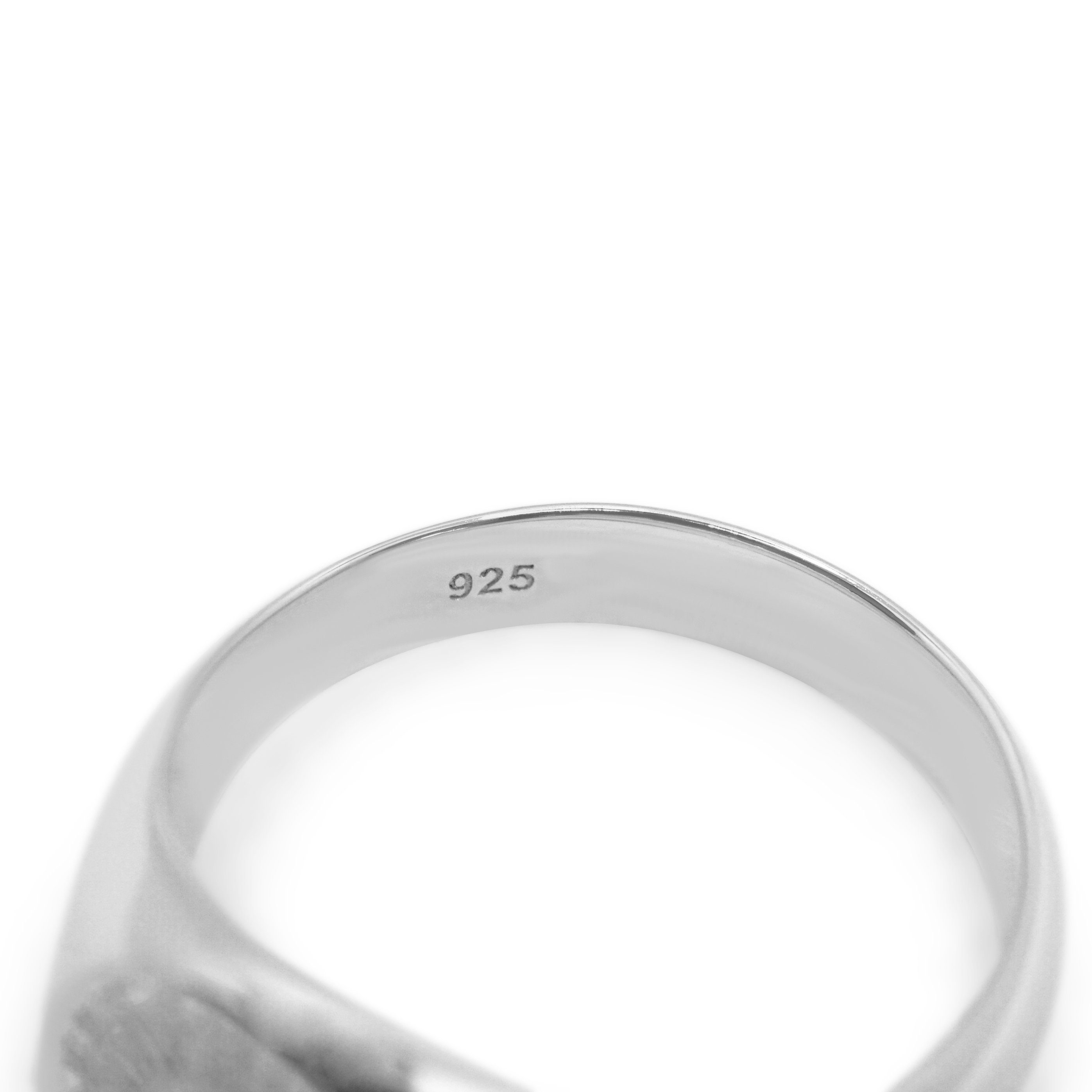Fingerring in Silber aus Silber-Pflegetuch und Fashion Germany kostenlosem Ring Siegelring Sterling Schmucketui Herren Designed Silber Kompass aus Silver, Sprezzi Siegel geliert), handgefertigt, 925er (inklusive