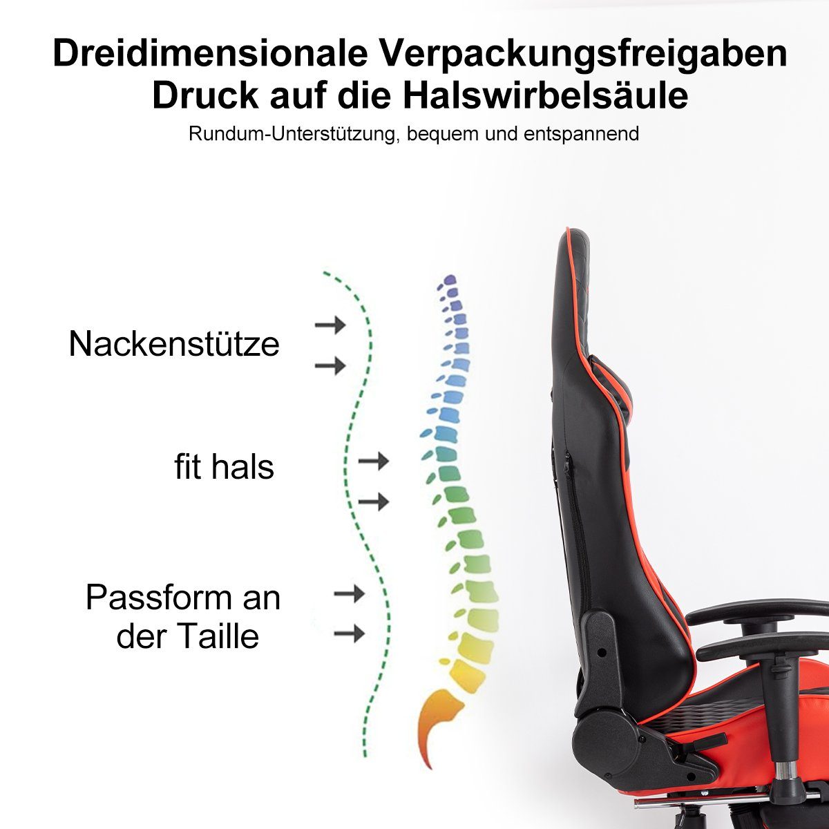 IKIDO Gaming-Stuhl Pedal-Gaming-Stuhl (Professioneller Gamingstuhl), Mit günstig online kaufen