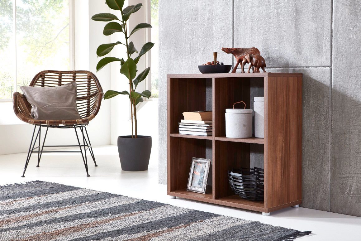 BMG Möbel Standregal NIZZA, Aktennregal, Würfelregal mit 4 Fächern, Made in günstig online kaufen