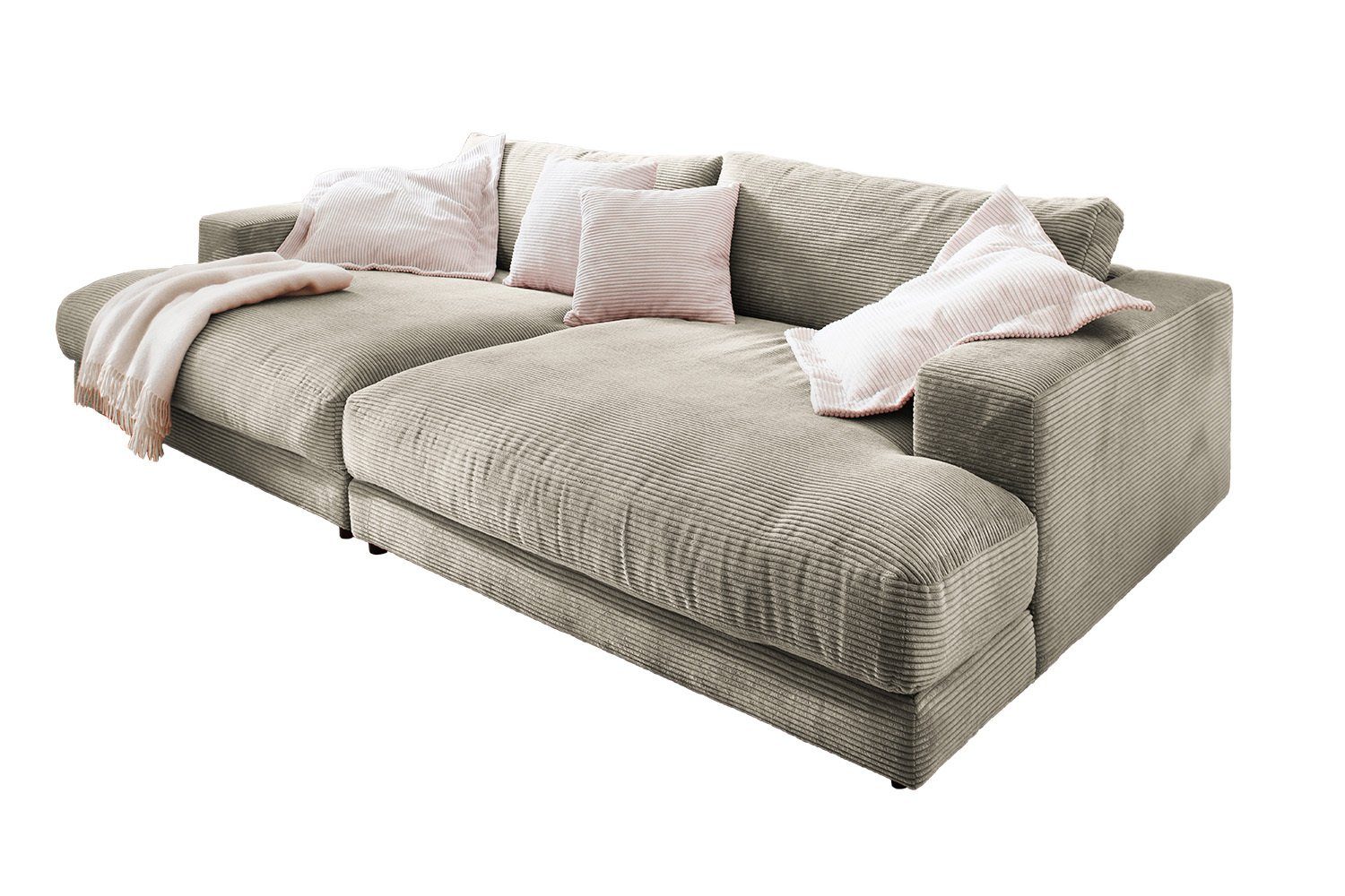 MADELINE, od. Farben KAWOLA Sofa Cord verschiedene Stoff Big-Sofa