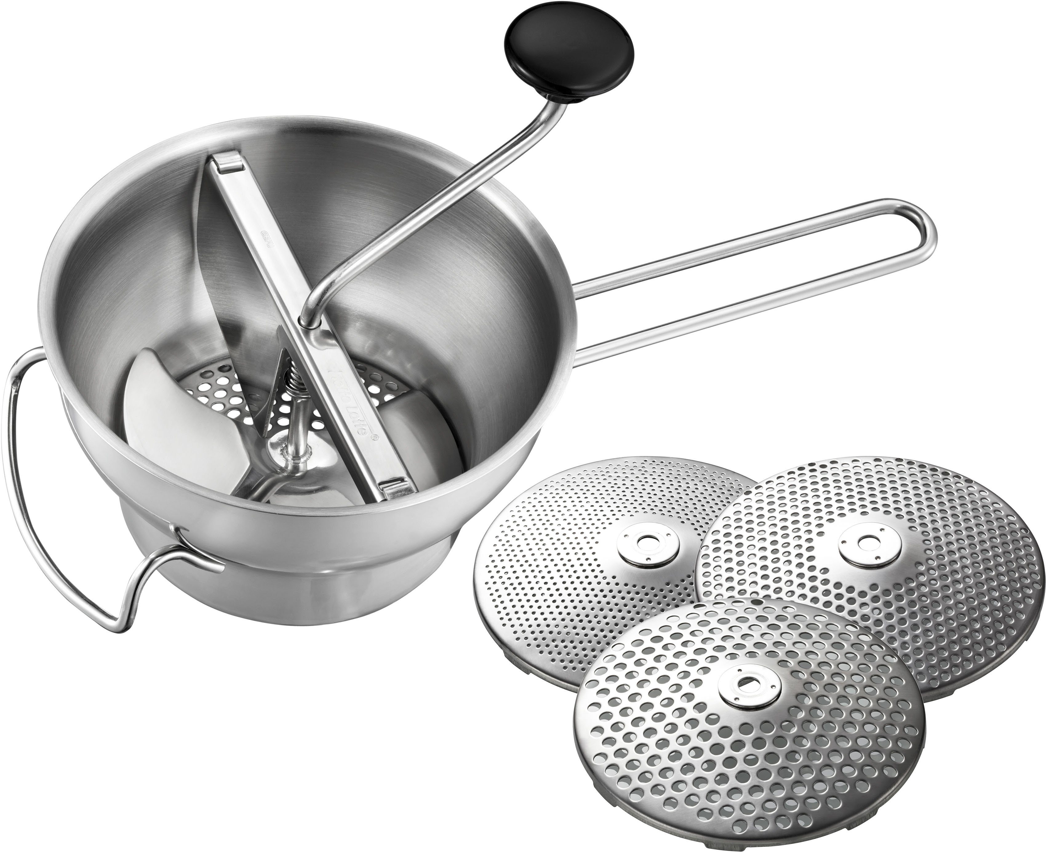 GEFU Passetout FLOTTE LOTTE®, Edelstahl, auswechselbare Lochscheiben (1 mm, 3 mm und 5 mm)