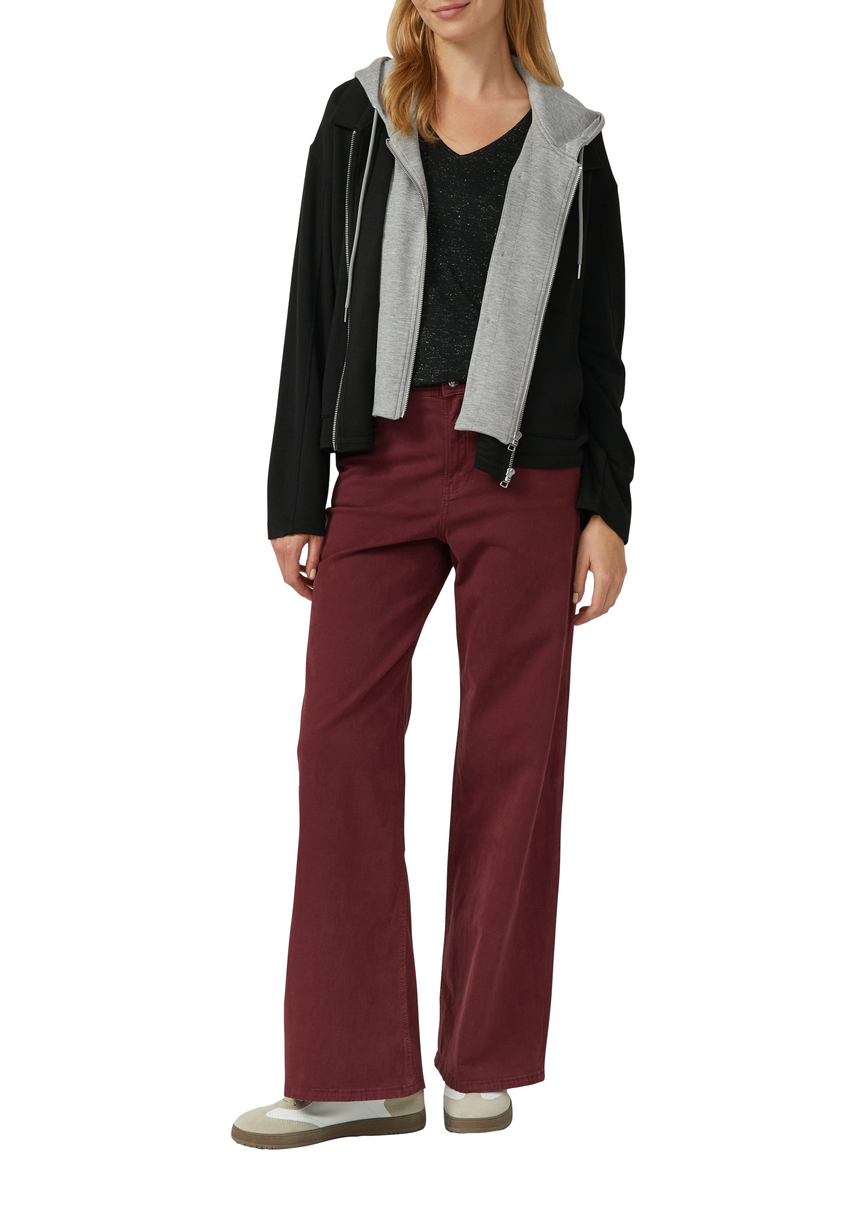 s.Oliver Langarmshirt mit V-Ausschnitt günstig online kaufen