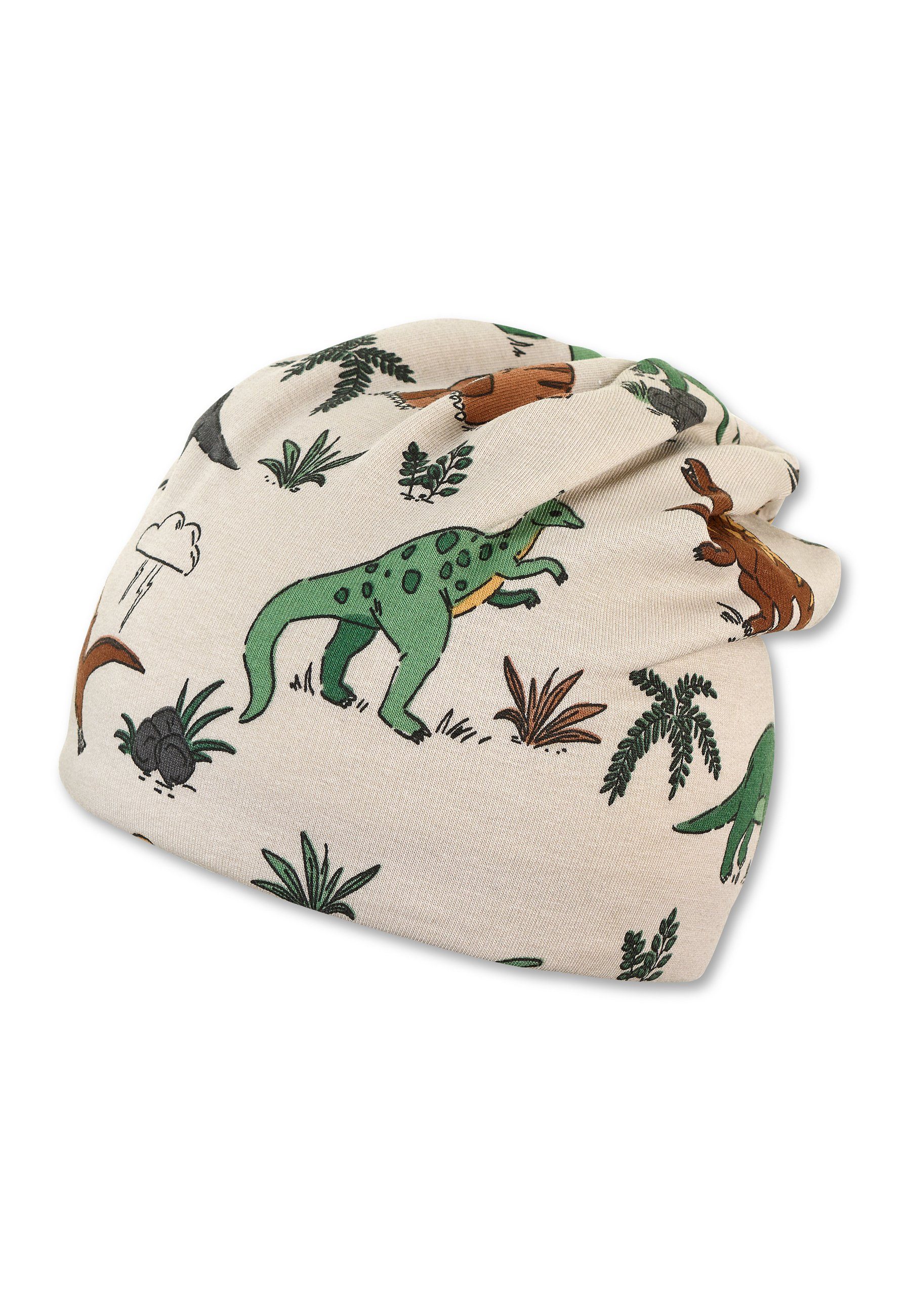 Beanie (1-St) Slouch-Beanie Dino beige Sterntaler®