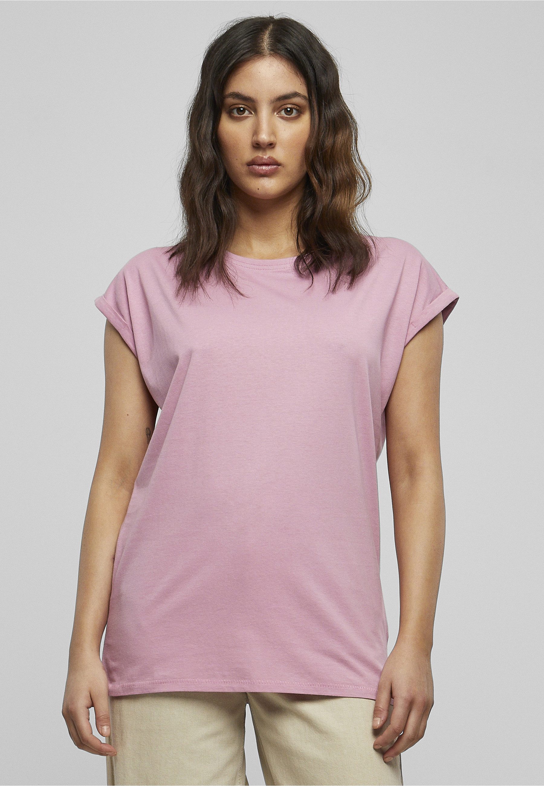 URBAN CLASSICS Kurzarmshirt Urban Classics Damen Ladies Extended Shoulder Tee (1-tlg) – Bild 3 von 5