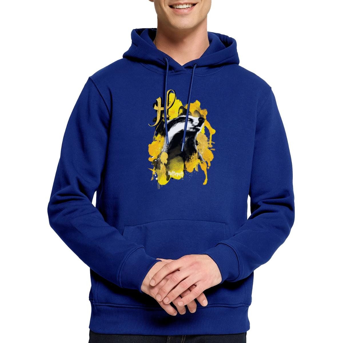 Hoodie Harry Potter Haus Hufflepuff Dachs Herren Premium Hoodie