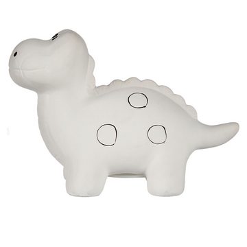 Annastore Spardose Dino zum selbst Bemalen Kinderspardose zum Bemalen Sparschwein, Aus Keramik