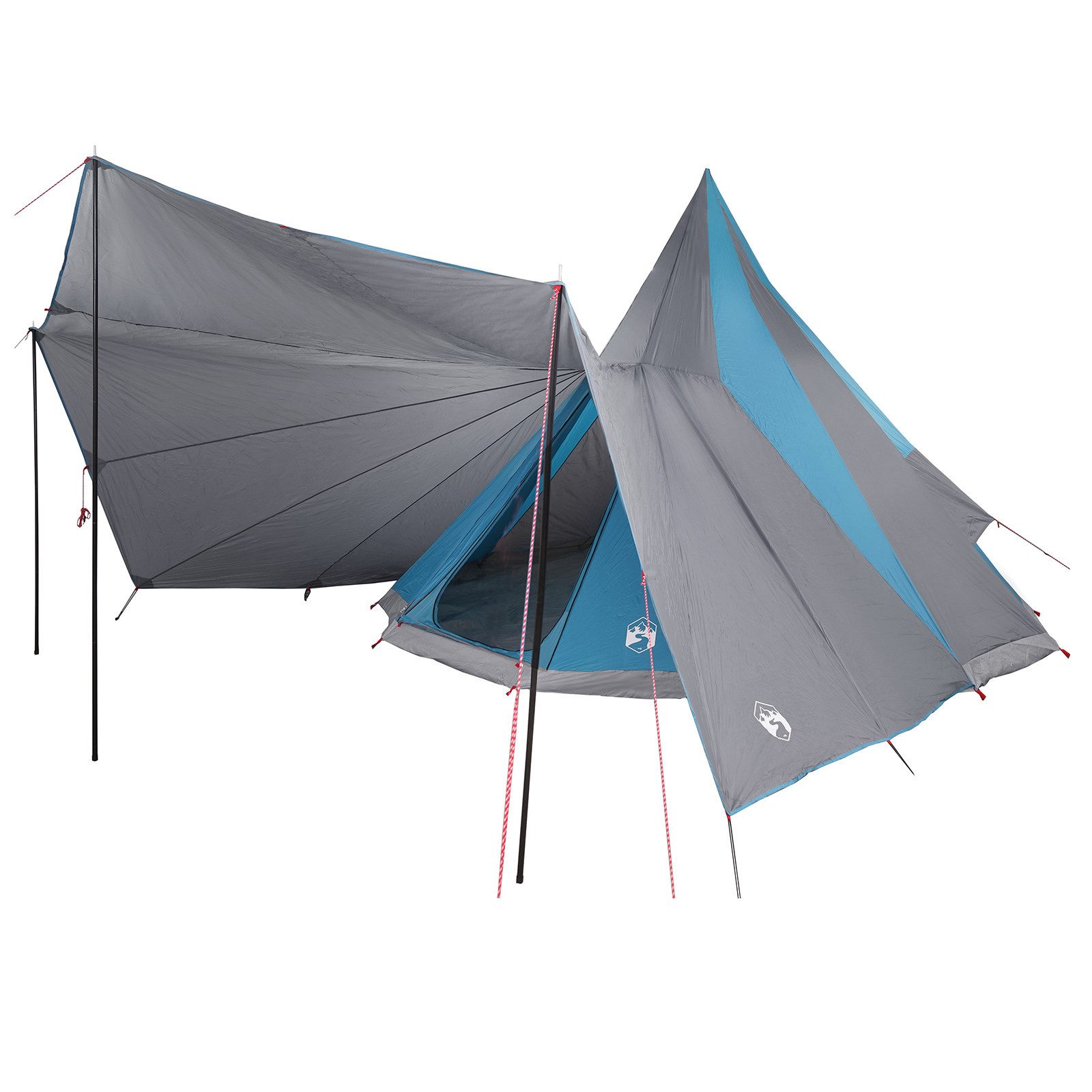 Tipi-Zelt Familienzelt Tipi Blau 12-Personen wasserdicht