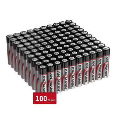 ANSMANN AG Batterien AAA 100 Stück, Alkaline Micro Batterie, für Lichterkette uvm. Batterie