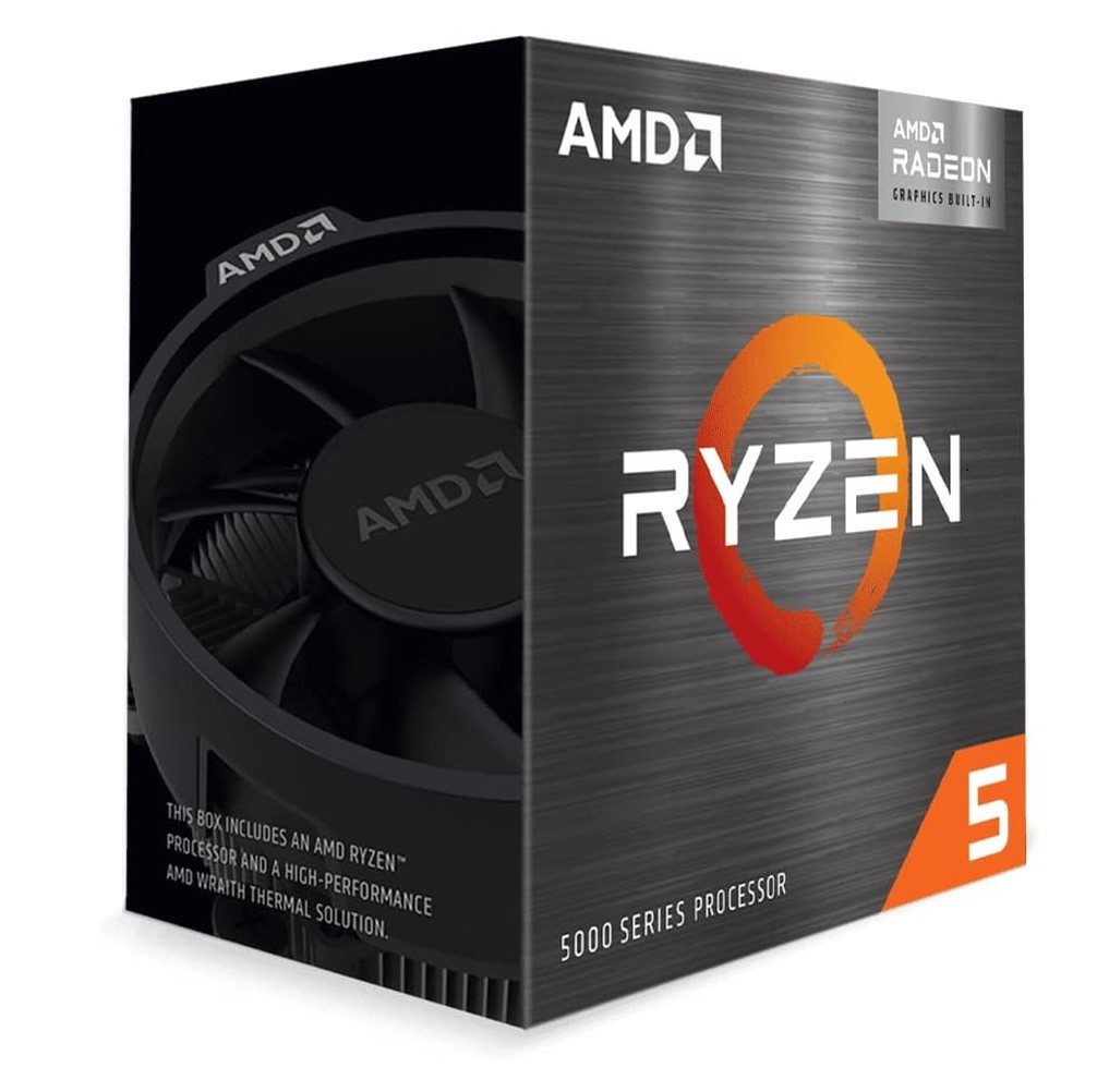 AMD Prozessor Ryzen 5 5600G bis 4,4 GHz 6-Kern CPU, Radeon Vega 7 integrierte Grafik, PCIe 3.0 - inkl. CPU Kühler