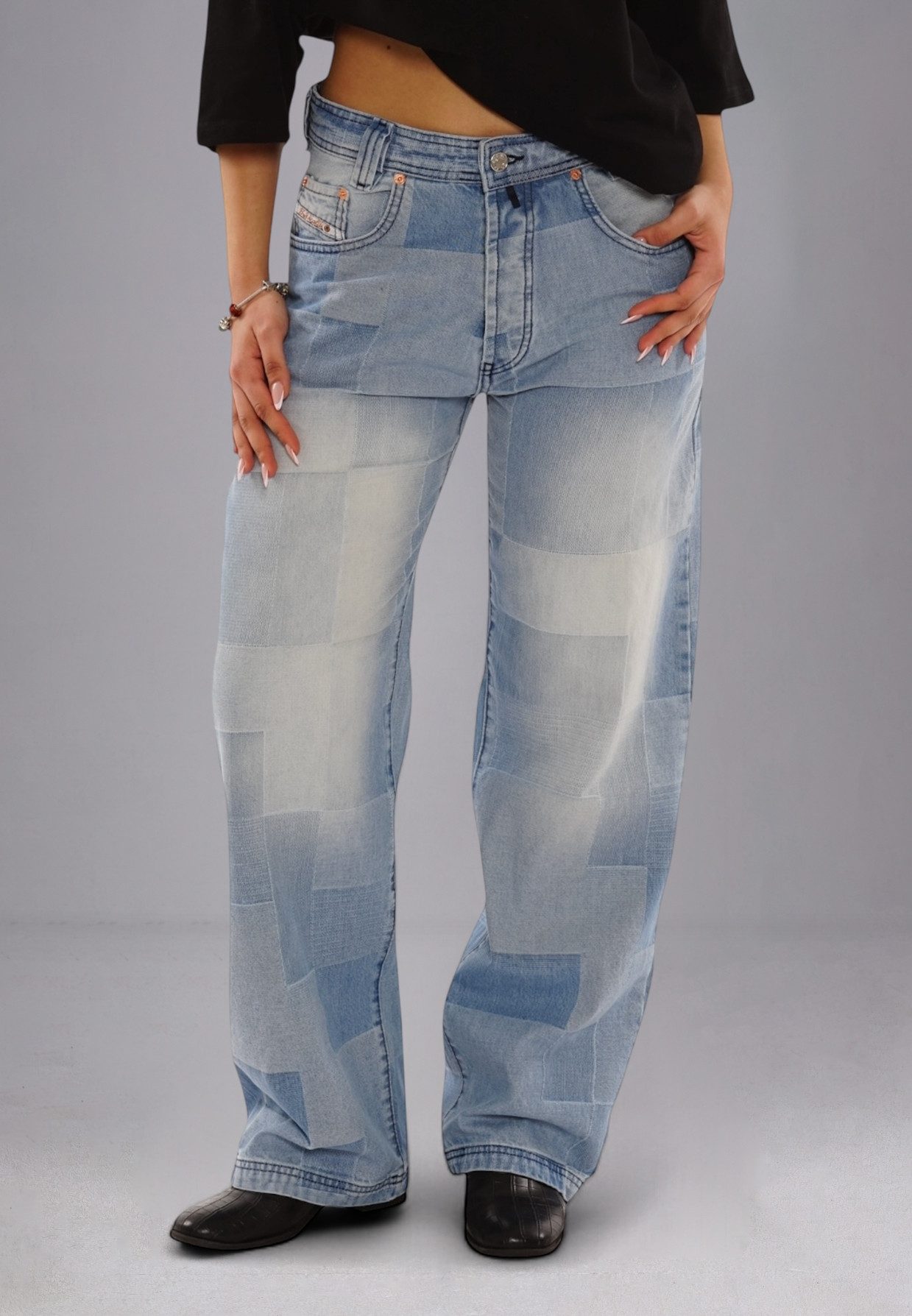 PICALDI Jeans Relax-fit-Jeans Zicco 474 Mozaik W (1-tlg) Baggy Jeans