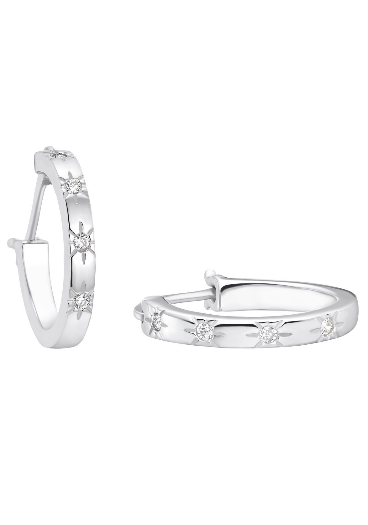 Amor Paar Creolen Sterne, mit Zirkonia (synth). € 40,50