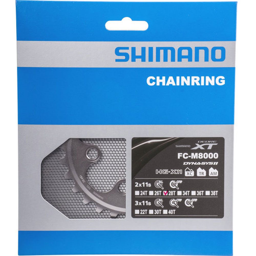 Shimano Fahrradkette SHIMANO Kettenblätter DEORE XT FC-M8000 2f. 28Z. BD f. 38-28Z. Alu