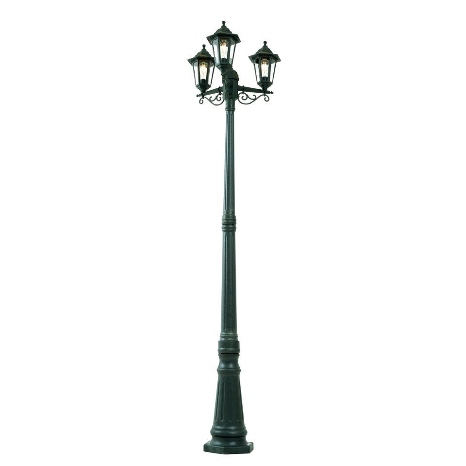 Qazqa Gartenleuchte New haven, ohne Leuchtmittel, Warmweiß, QAZQA Laterne außen, e27, Grün, Kunststoff, classic-antique