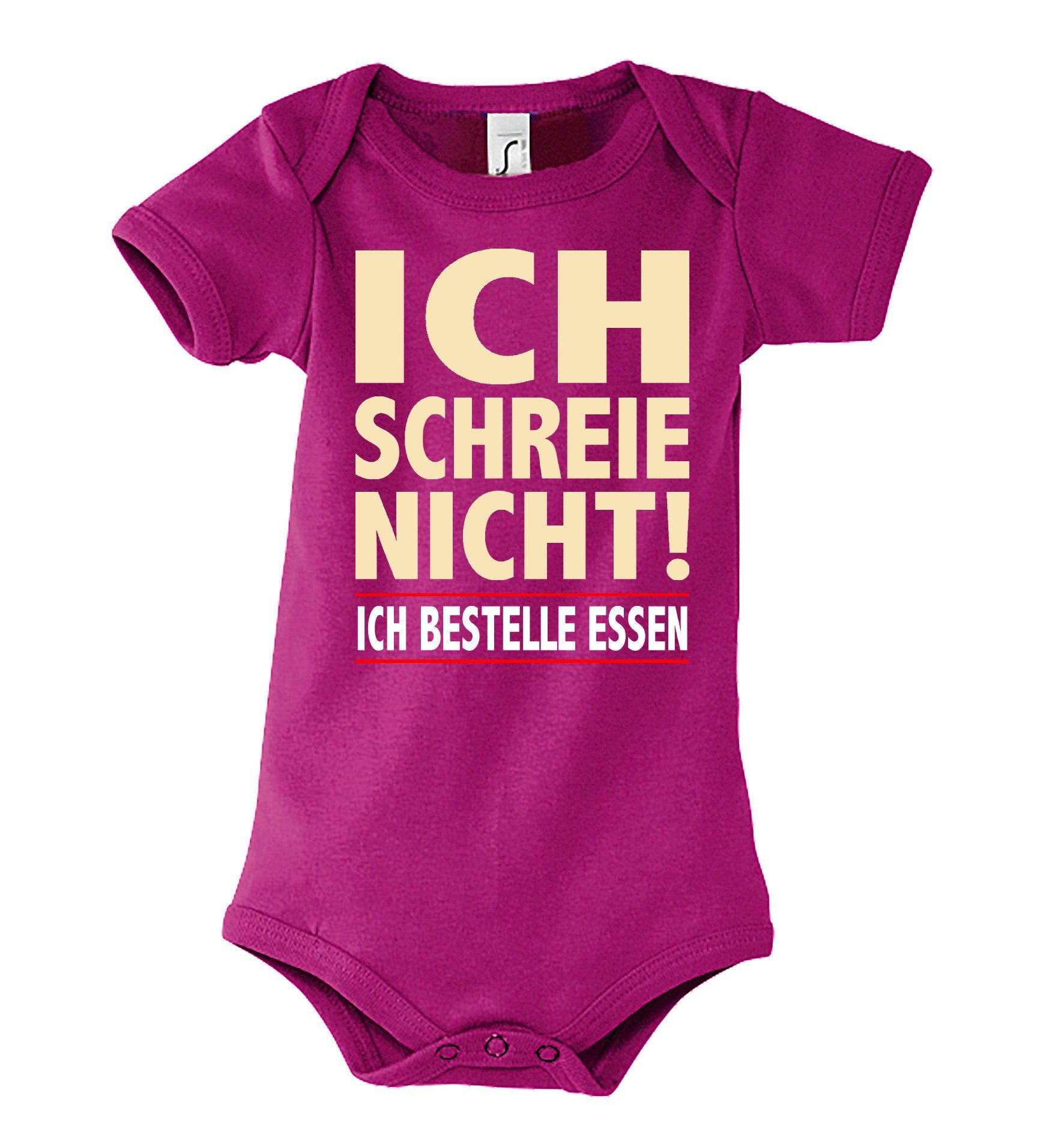 Kurzarmbody ICH SCHREIE NICHT Baby Body Kurzarm Strampler