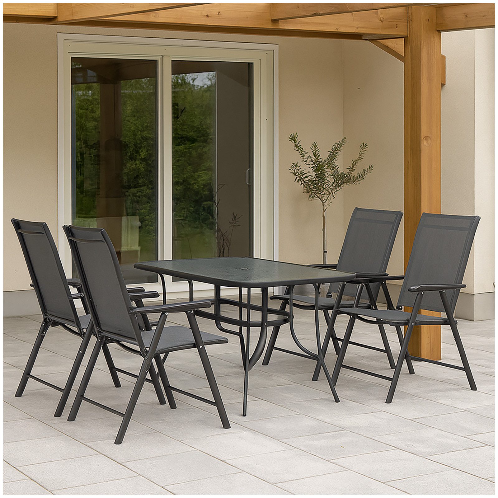 HTI-Living Gartenstuhl 4er Set moderner Gartenstühle günstig online kaufen