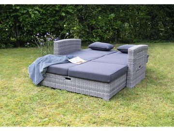 bellavista - Home&Garden® Loungesofa Gartensofa Multifunktionssofa Begur, Set 1 Teile, Sofa mit Fußablage auch als Outdoorbett oder Gartenliege verwendbar